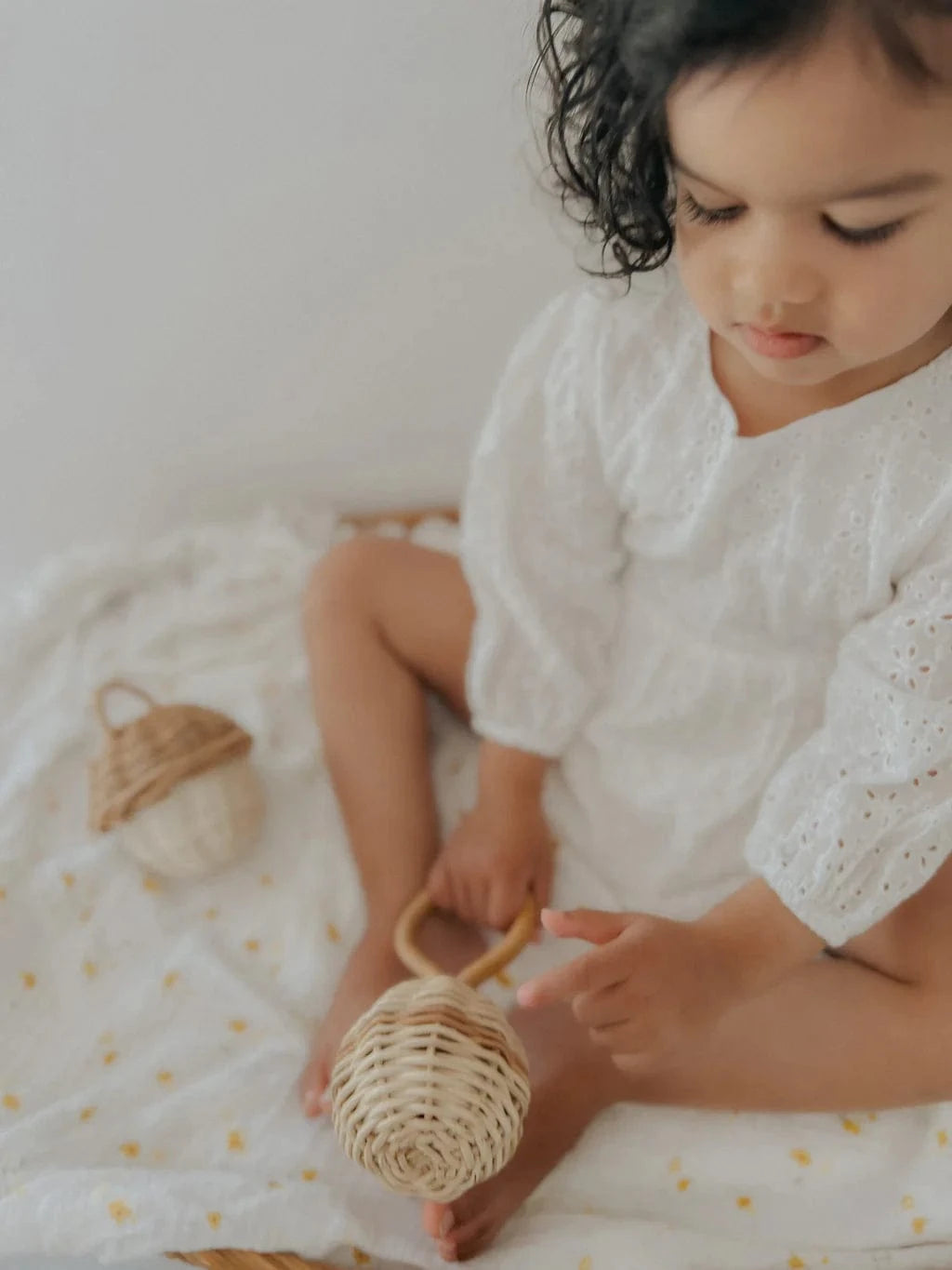 Classic Rattan Baby Rattle by Classical Child