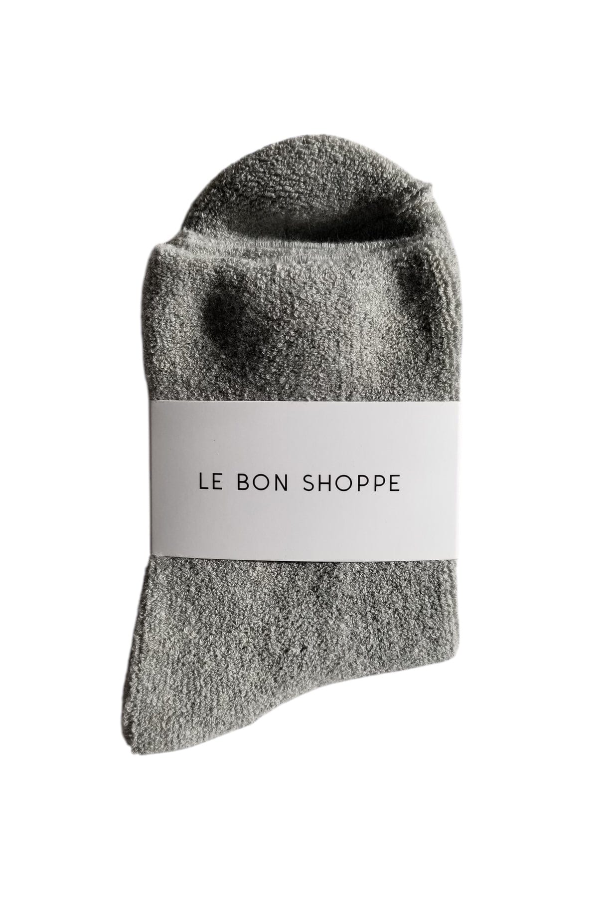 Cloud Terry Socks For Her HEATHER GREY by Le Bon Shoppe