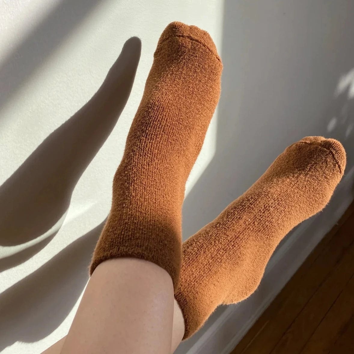 Cloud Terry Socks For Her in 10 Colours SEPIA by Le Bon Shoppe