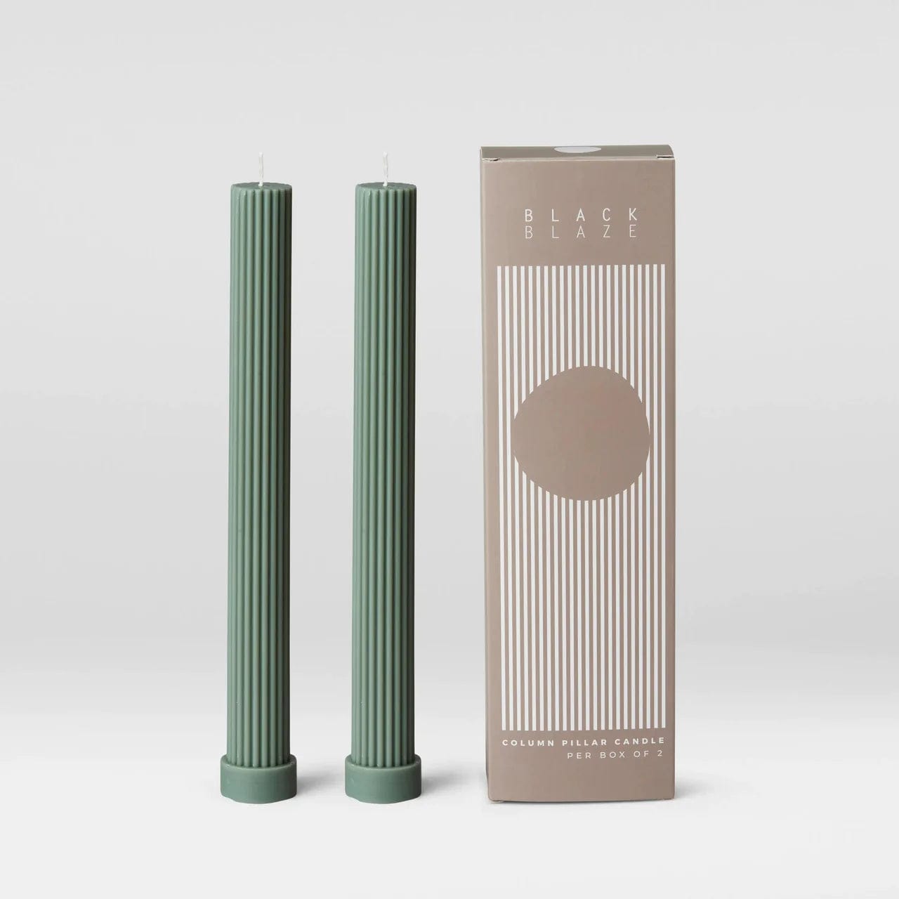 Column Pillar Candle Duo / Eucalyptus by Black Blaze