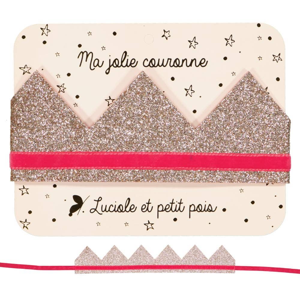 crown - gold glitter by Luciole et Petit Pois
