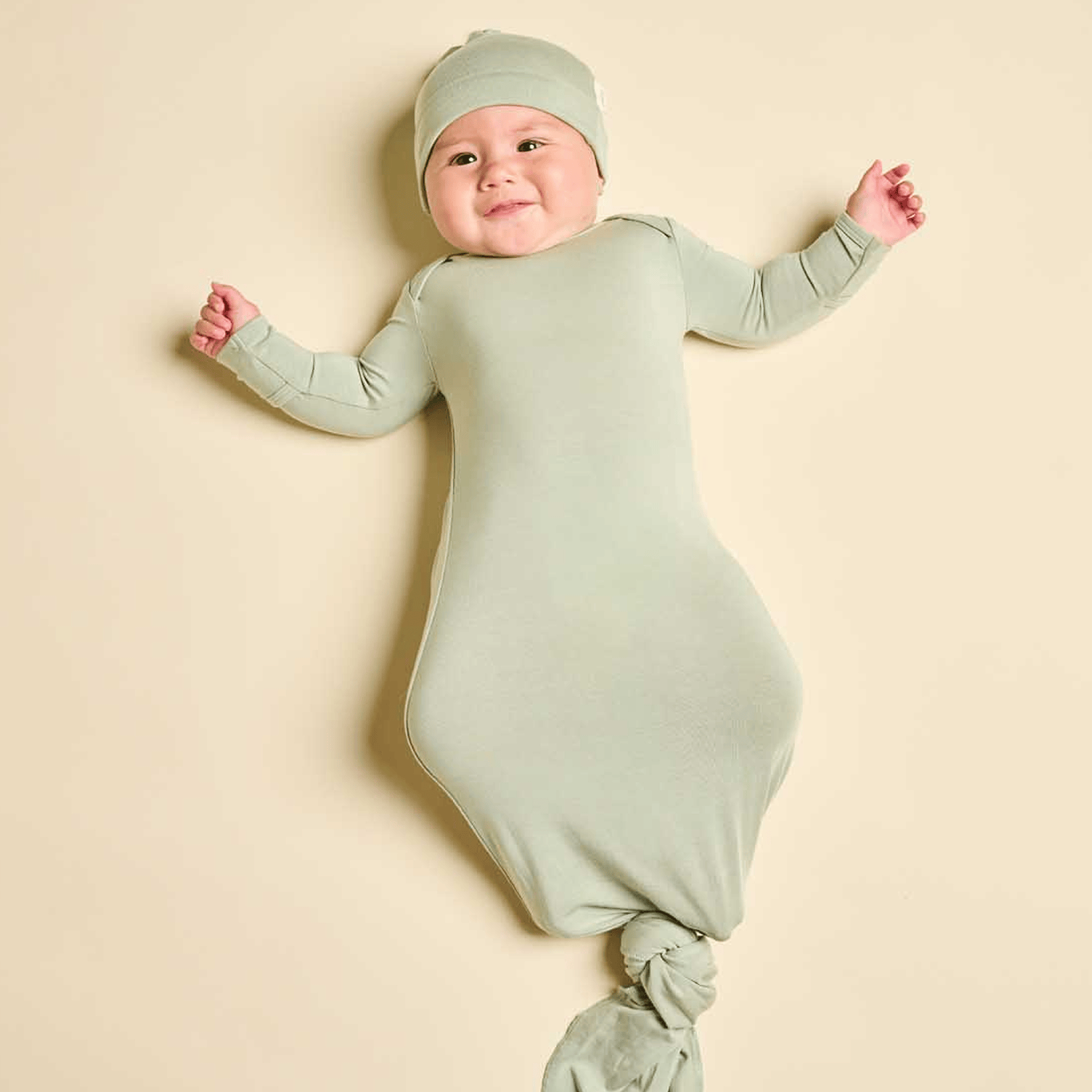 Cushii Softluxe Baby Knotted Gown - Sage by Cushii