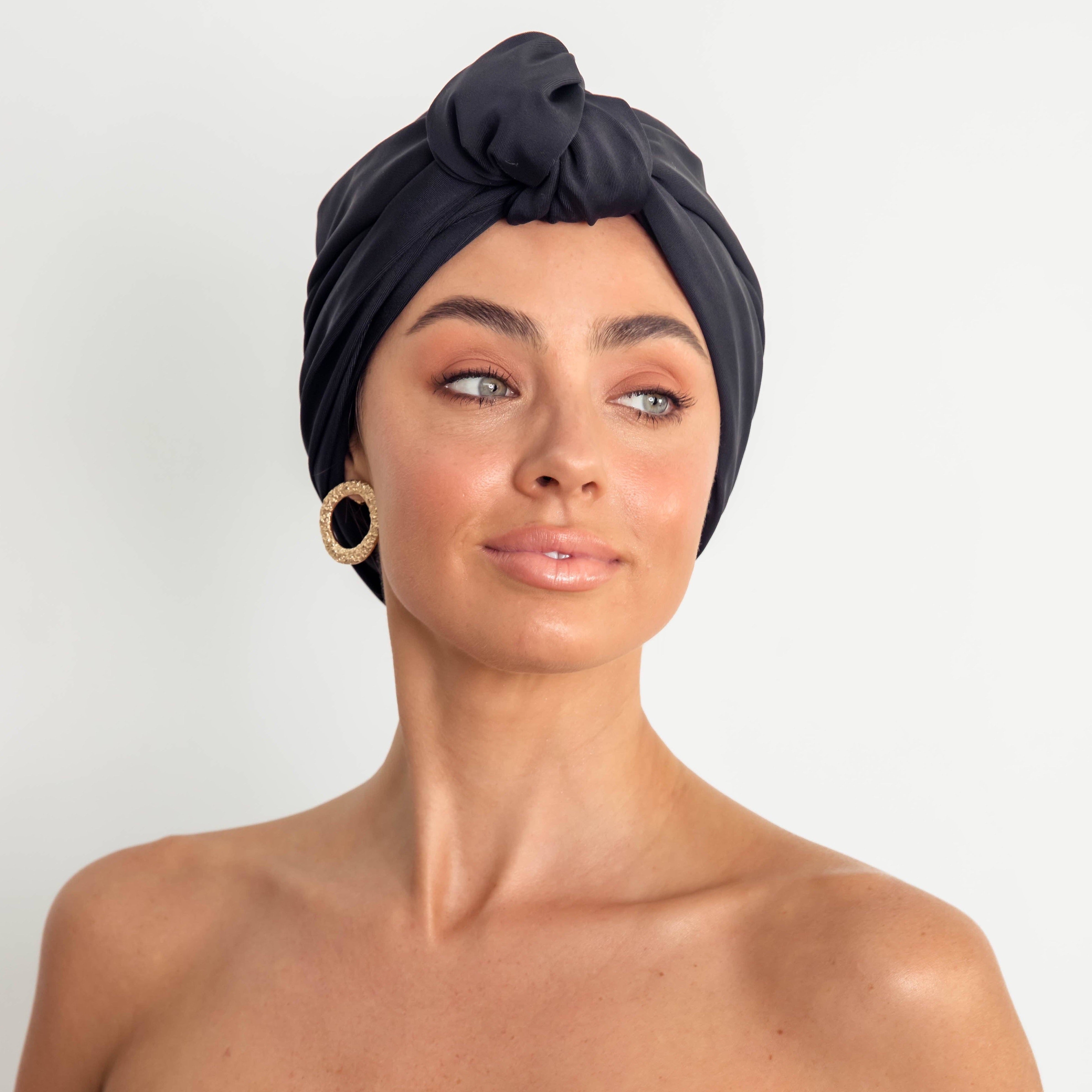 DAHLIA shower cap in Black by Louvelle