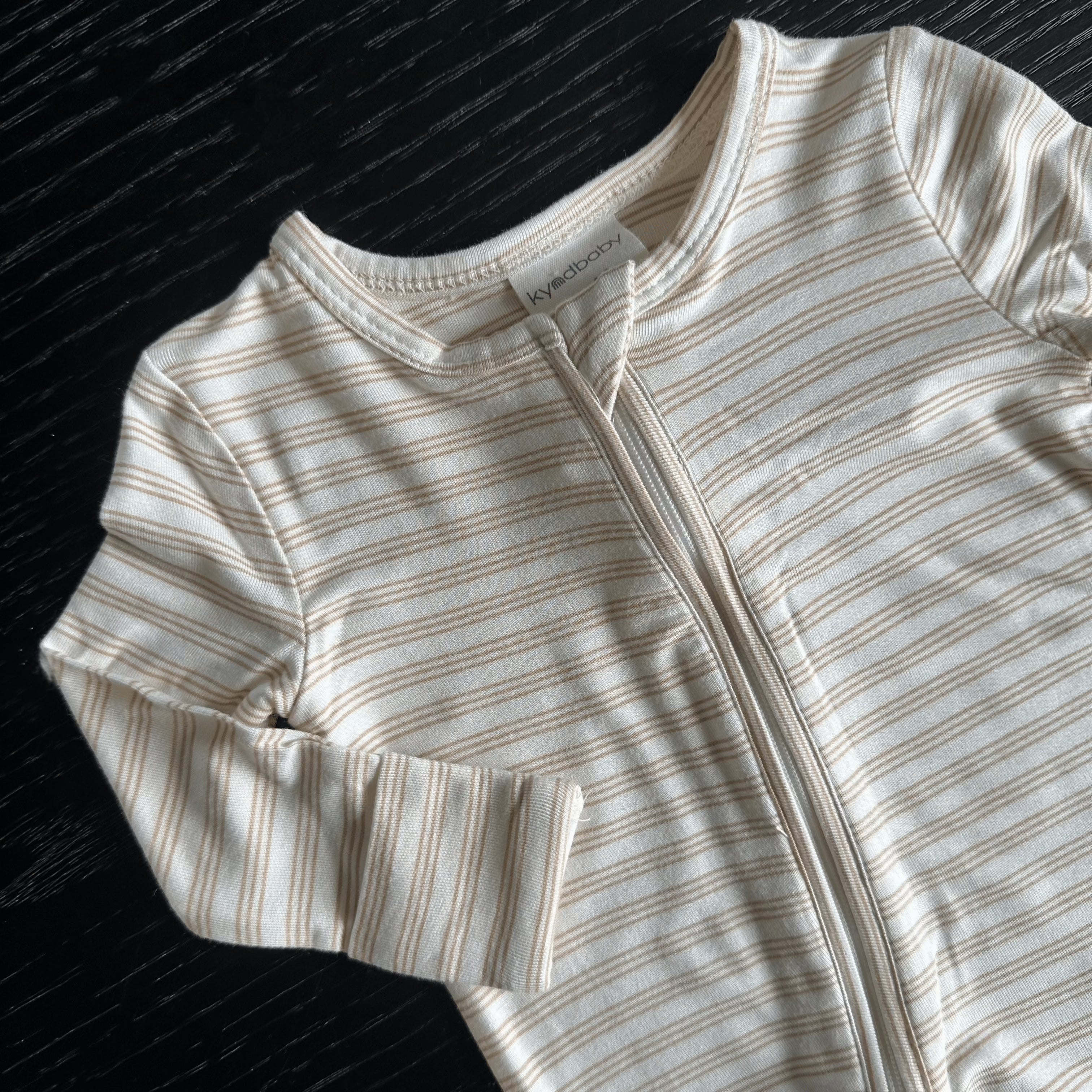 Day or Night Onesie - Neutral Stripe by Kynd Baby