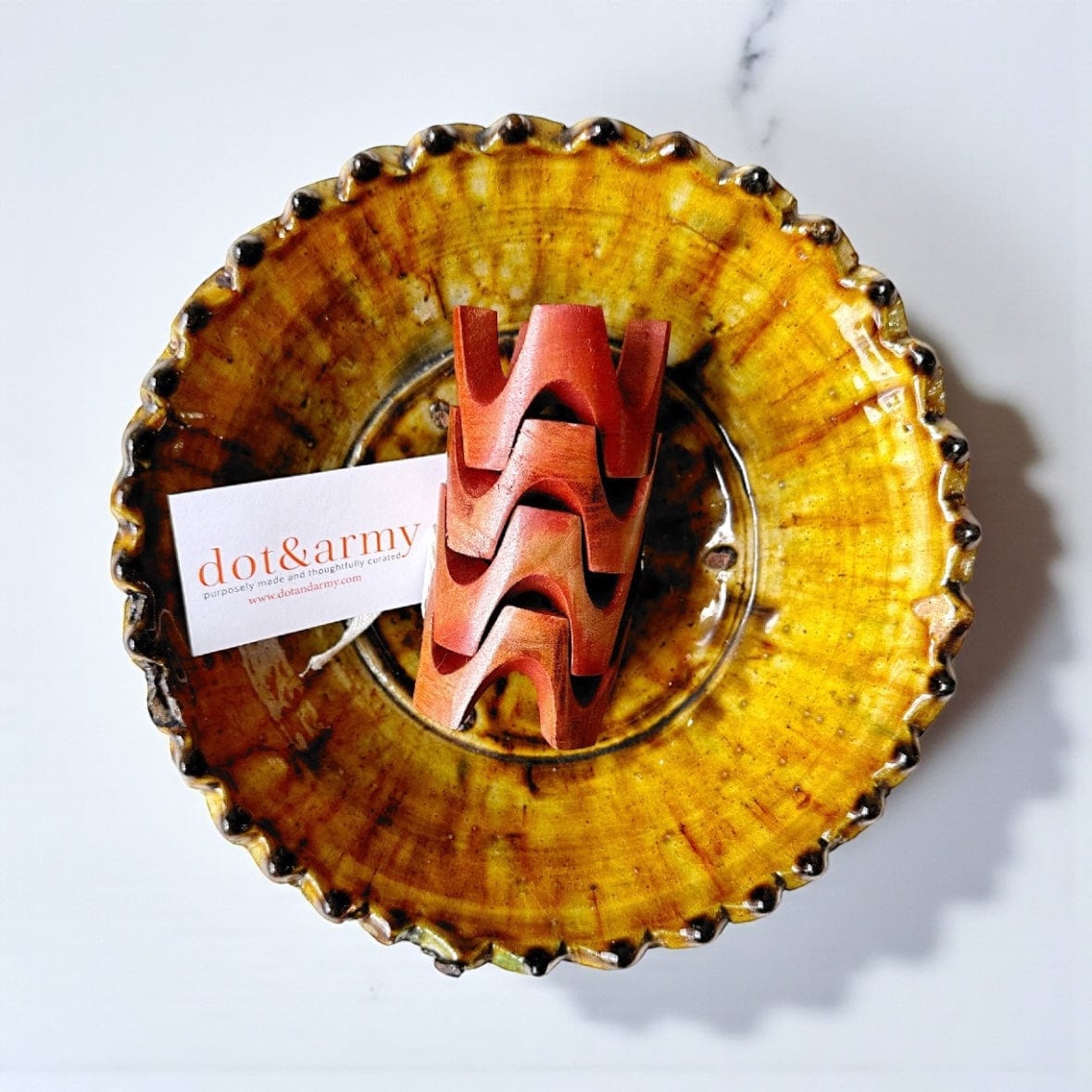 Dot and Army Wooden Zigzag Napkin Rings by Dot and Army