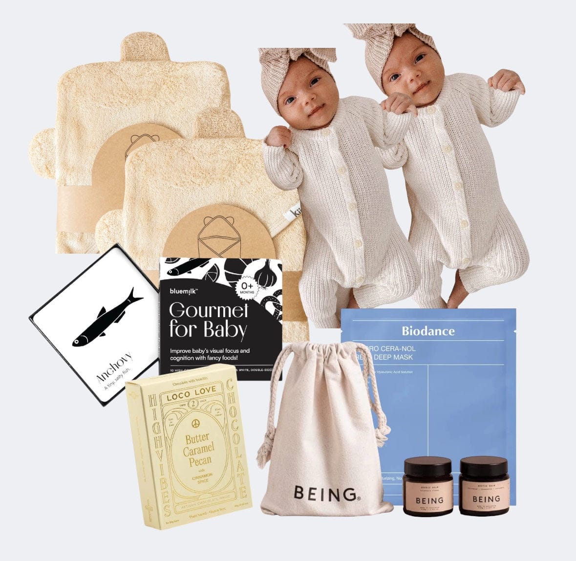 Double Days Baby Gift Box for Twins by Claya