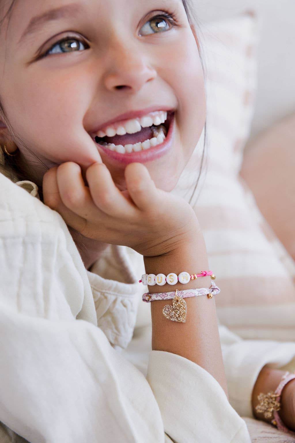 elastic cord bracelet - mint by Luciole et Petit Pois