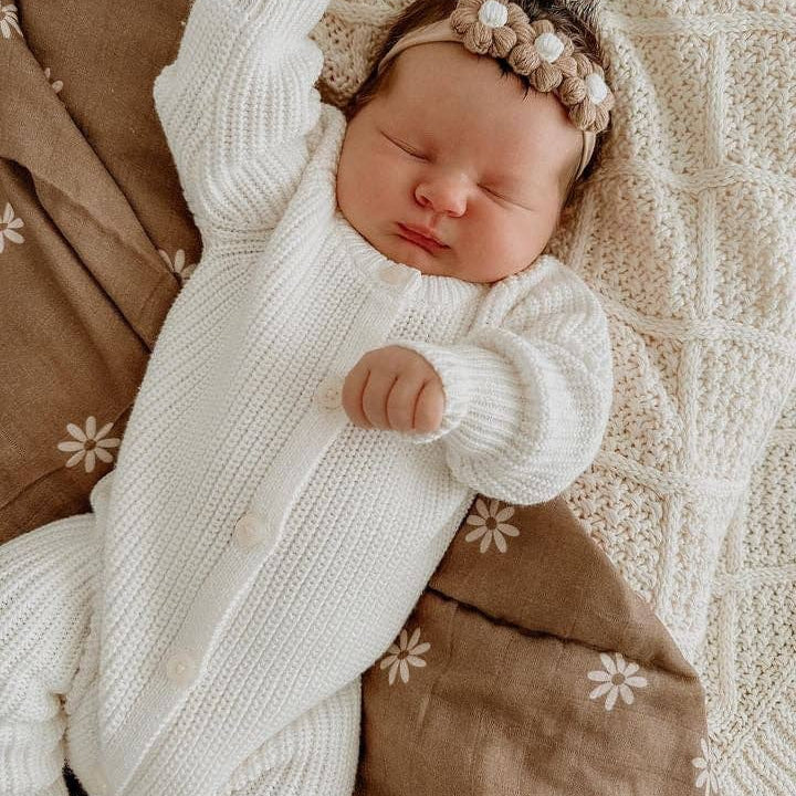 EVERYDAY RIBBED ROMPER | MILK NEWBORN by Petite + Co