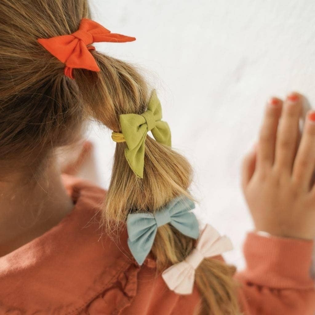 Fable Bow | Ponies - Chartreuse + Sky Blue | Set of 4: One-size by GRECH & CO.