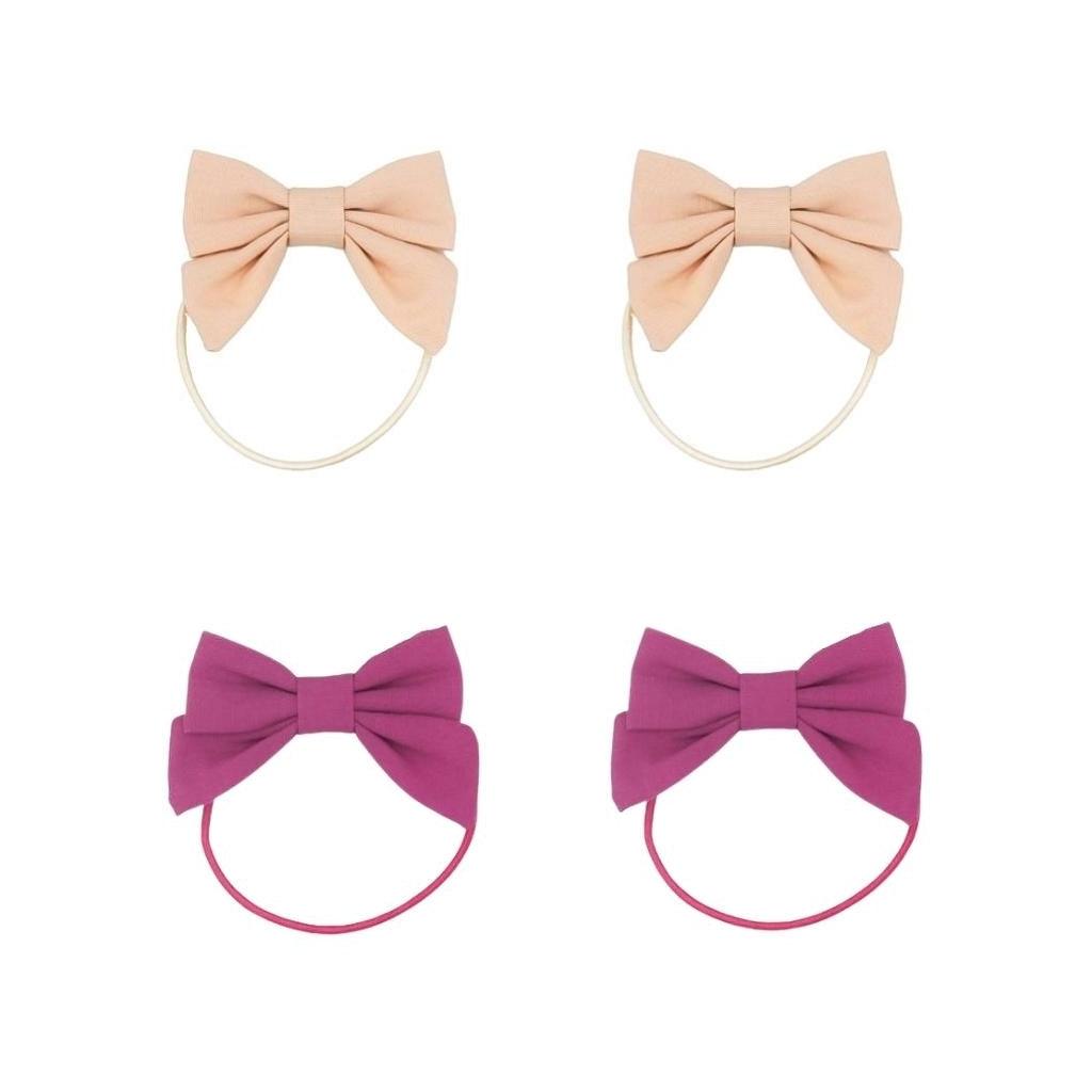 Fable Bow | Ponies - Oat + Aster | Set of 4: One-size by GRECH & CO.