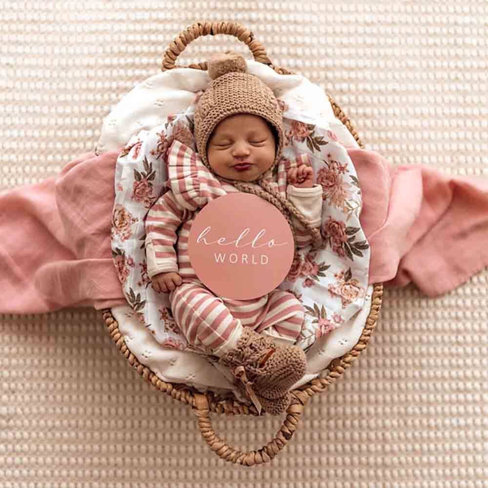 Fawn Merino Wool Bonnet & Booties by Snuggle Hunny