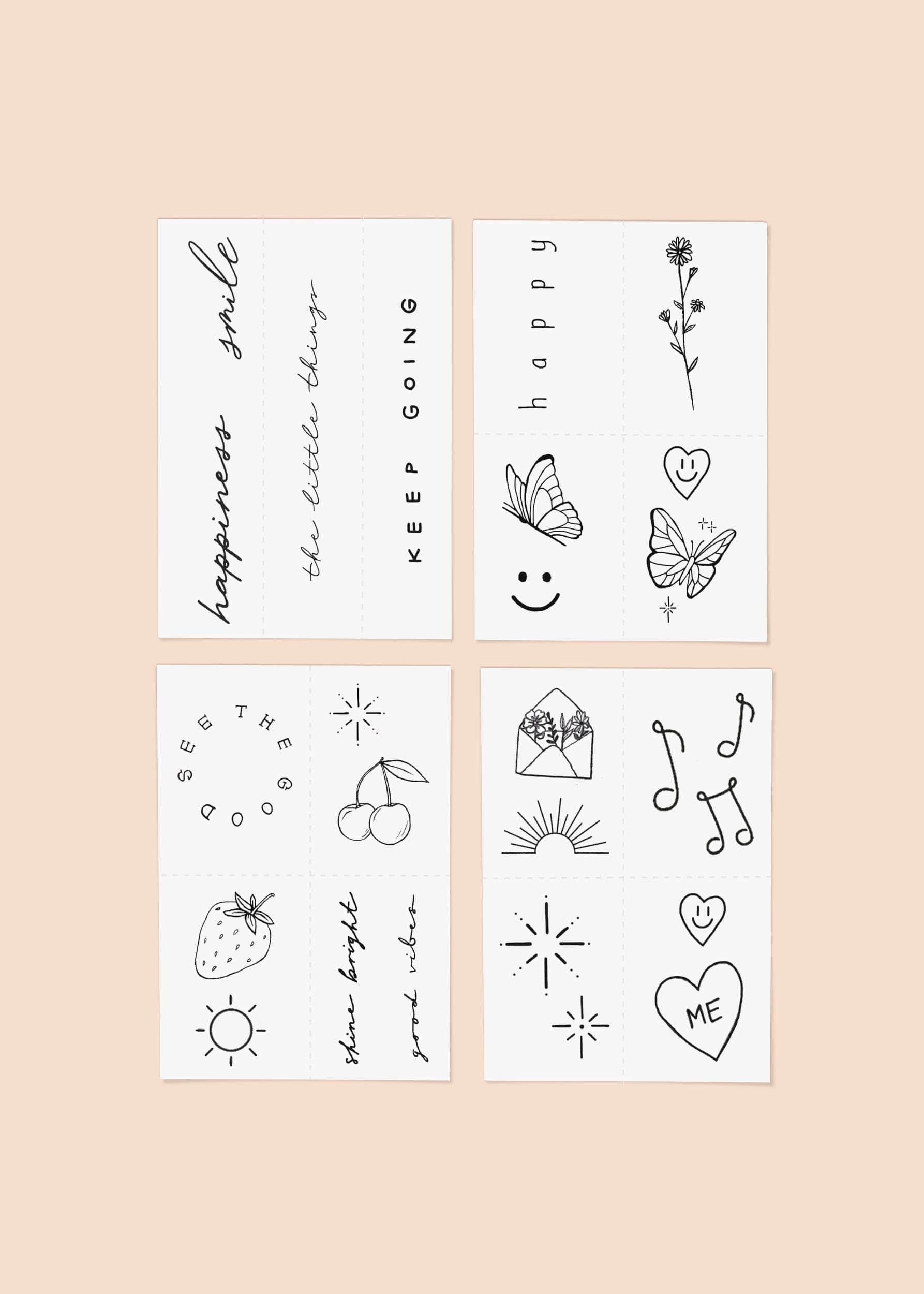 Feel Good Temporary Tattoo Pack by INKED by Dani