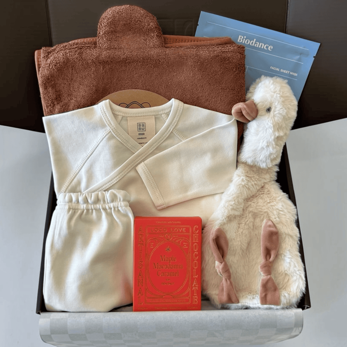 First Moments | Newborn Gift Box (Ivory, Blush and Chocolate) Chocolate by Claya