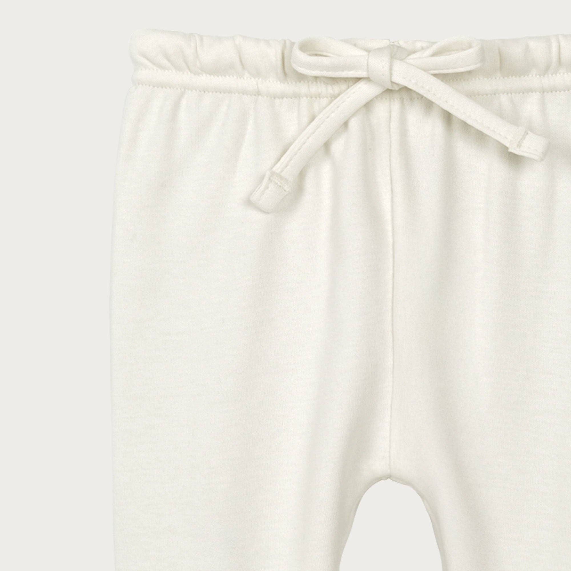 Footed Leggings - Cream NB by Babu