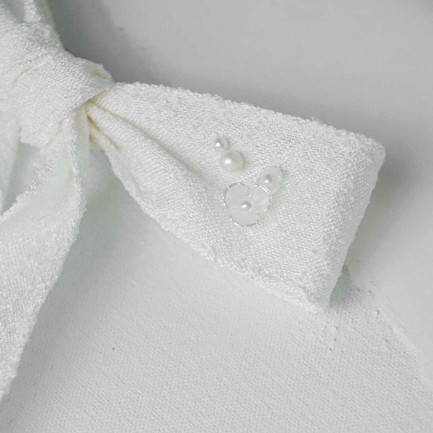 French Garden Hair Bow Barrette by Bespoke Bridal