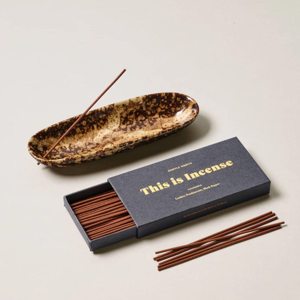 Gentle Habits The Collector Ceramic Holder – Chocolate Handcrafted Ceramic Incense Holder by Gentle Habits