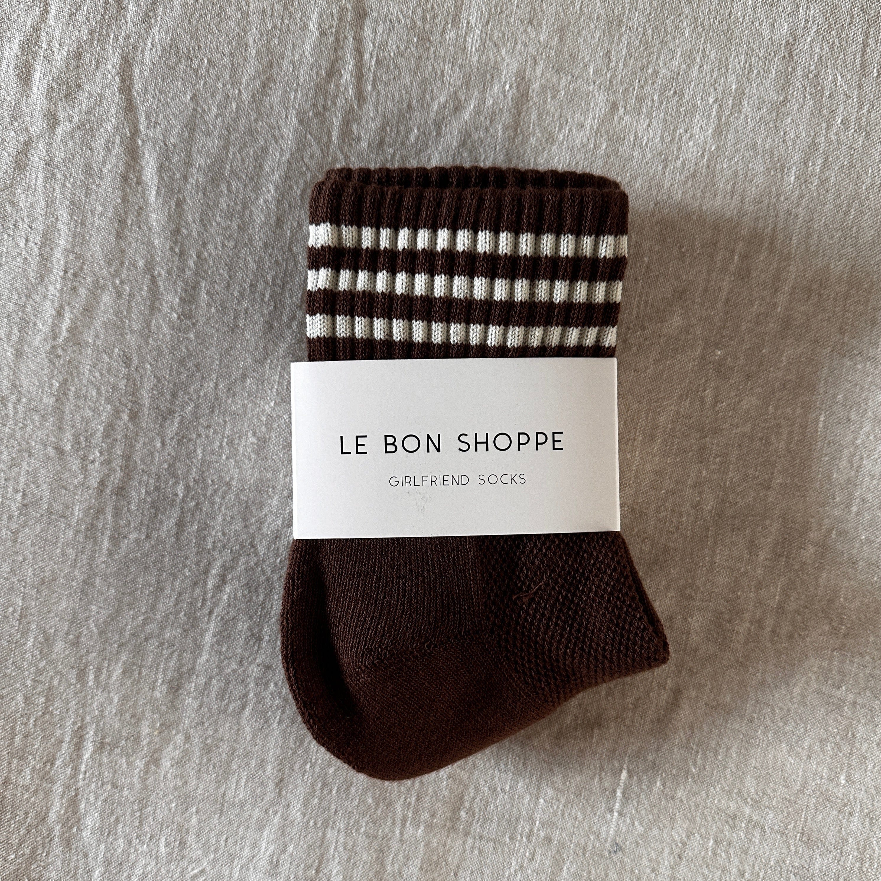 Girlfriend Socks for Her  in 10 Colours Mahogany by Le Bon Shoppe