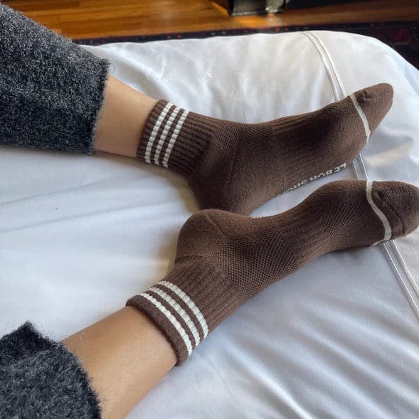Girlfriend Socks for Her in 14 Colours Mahogany by Le Bon Shoppe