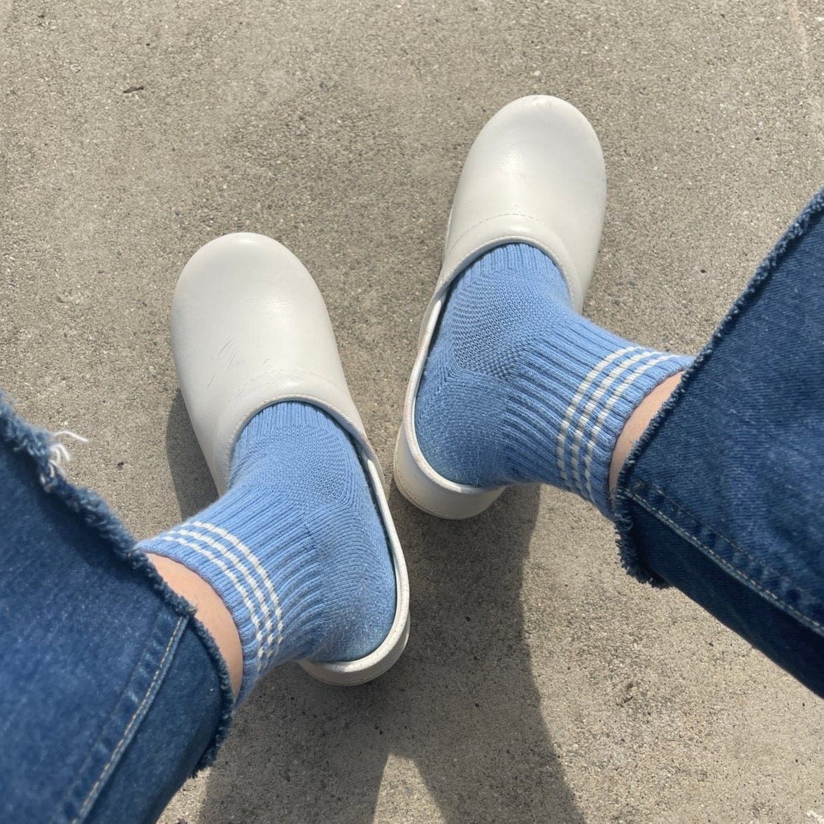 Girlfriend Socks for Her in 14 Colours Parisian Blue by Le Bon Shoppe