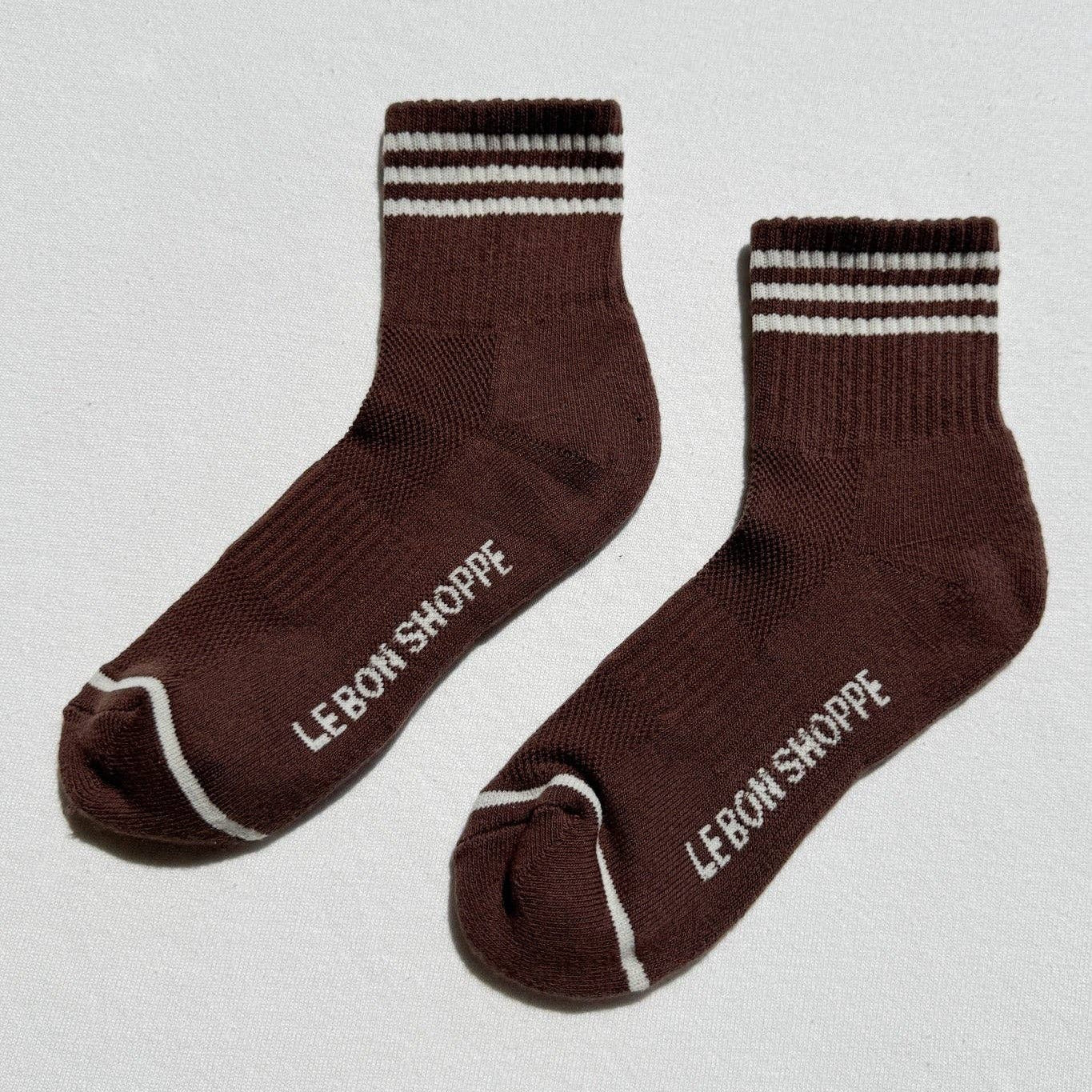 Girlfriend Socks (wholesale): Mahogany by Le Bon Shoppe