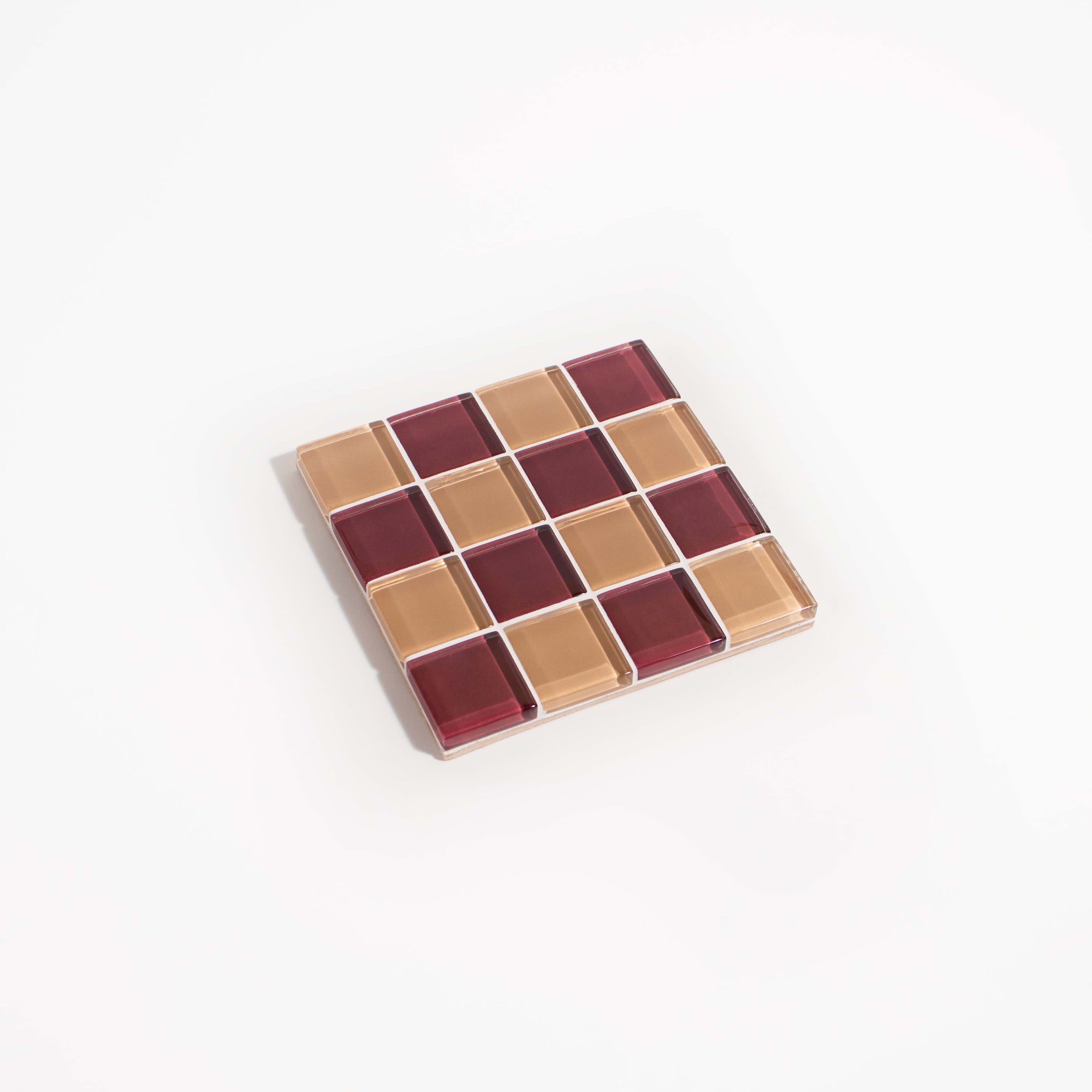 GLASS TILE COASTER - Aged Wine by Subtle Art Studios