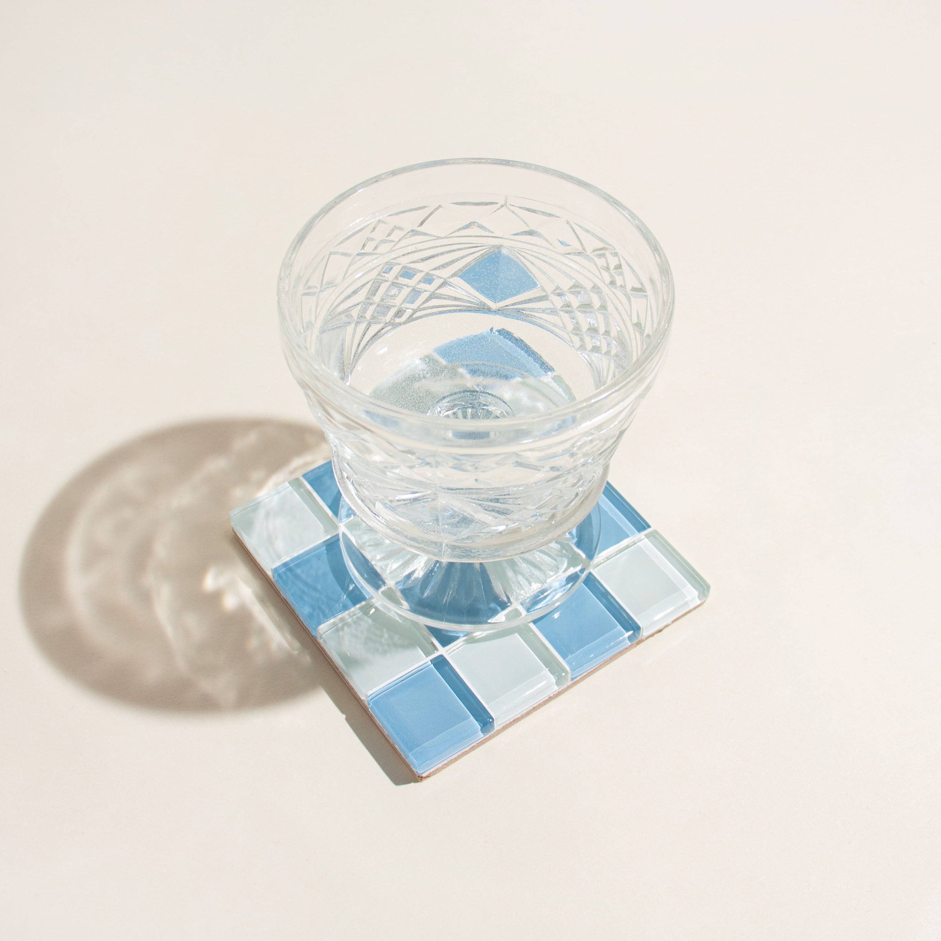 GLASS TILE COASTER - Elderberries Milk Chocolate by Subtle Art Studios