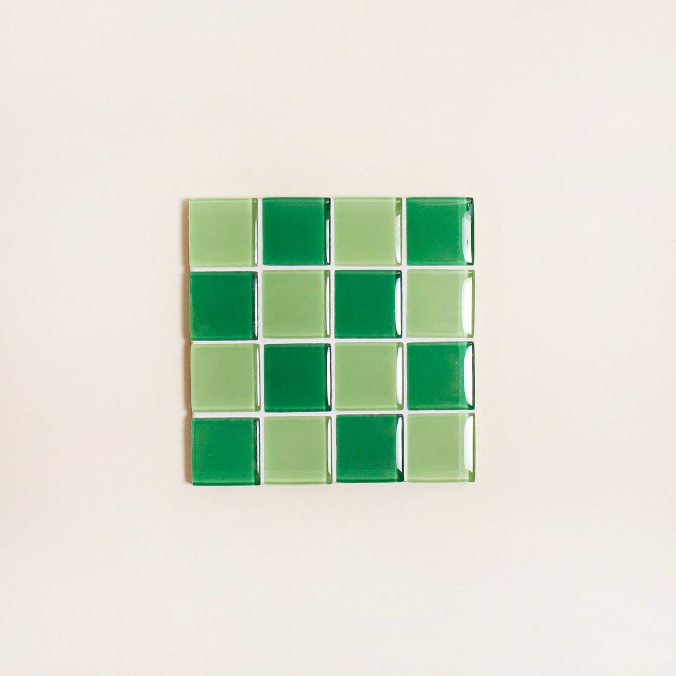 GLASS TILE COASTER - Green Apple by Subtle Art Studios