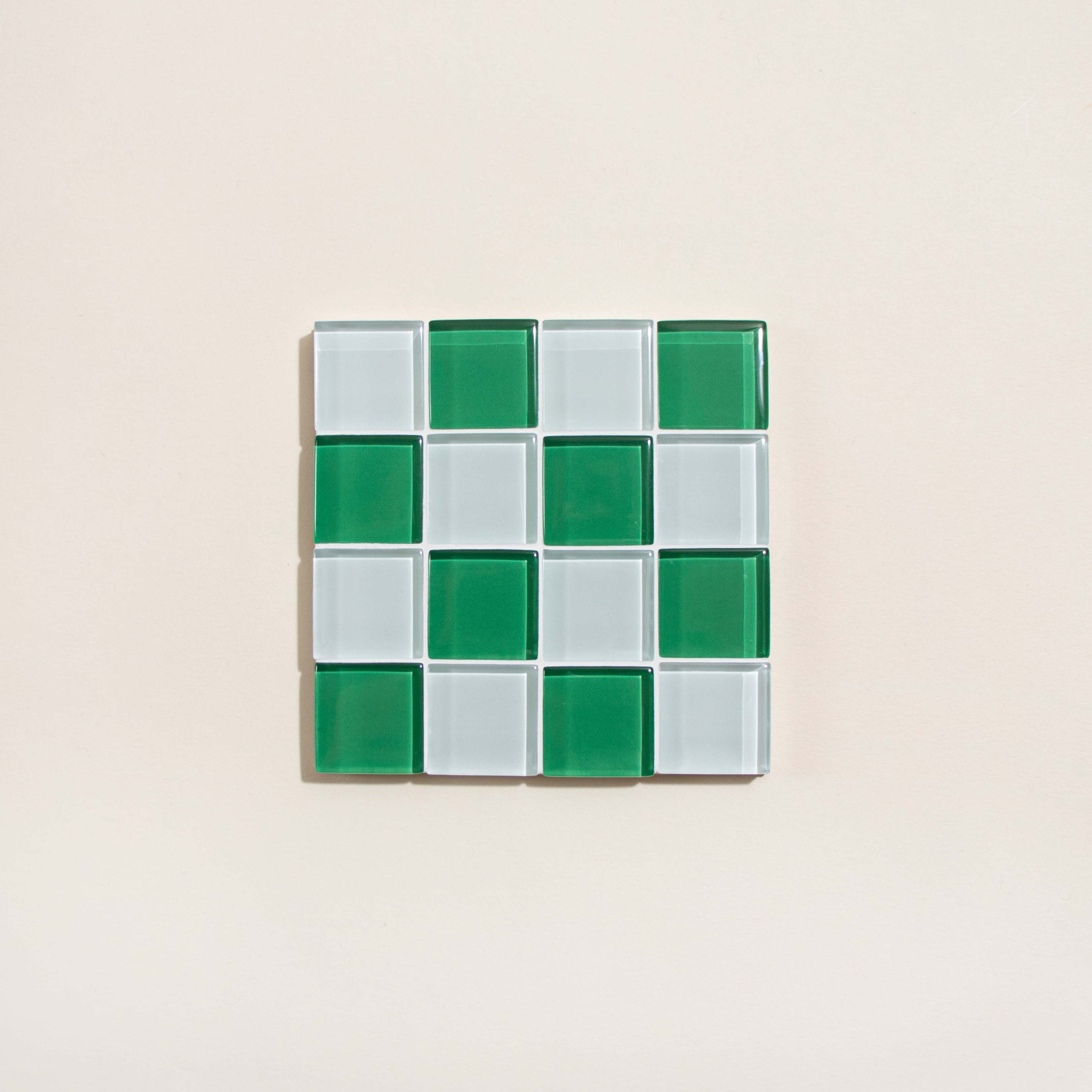 GLASS TILE COASTER - Key Lime Pie Milk Chocolate by Subtle Art Studios