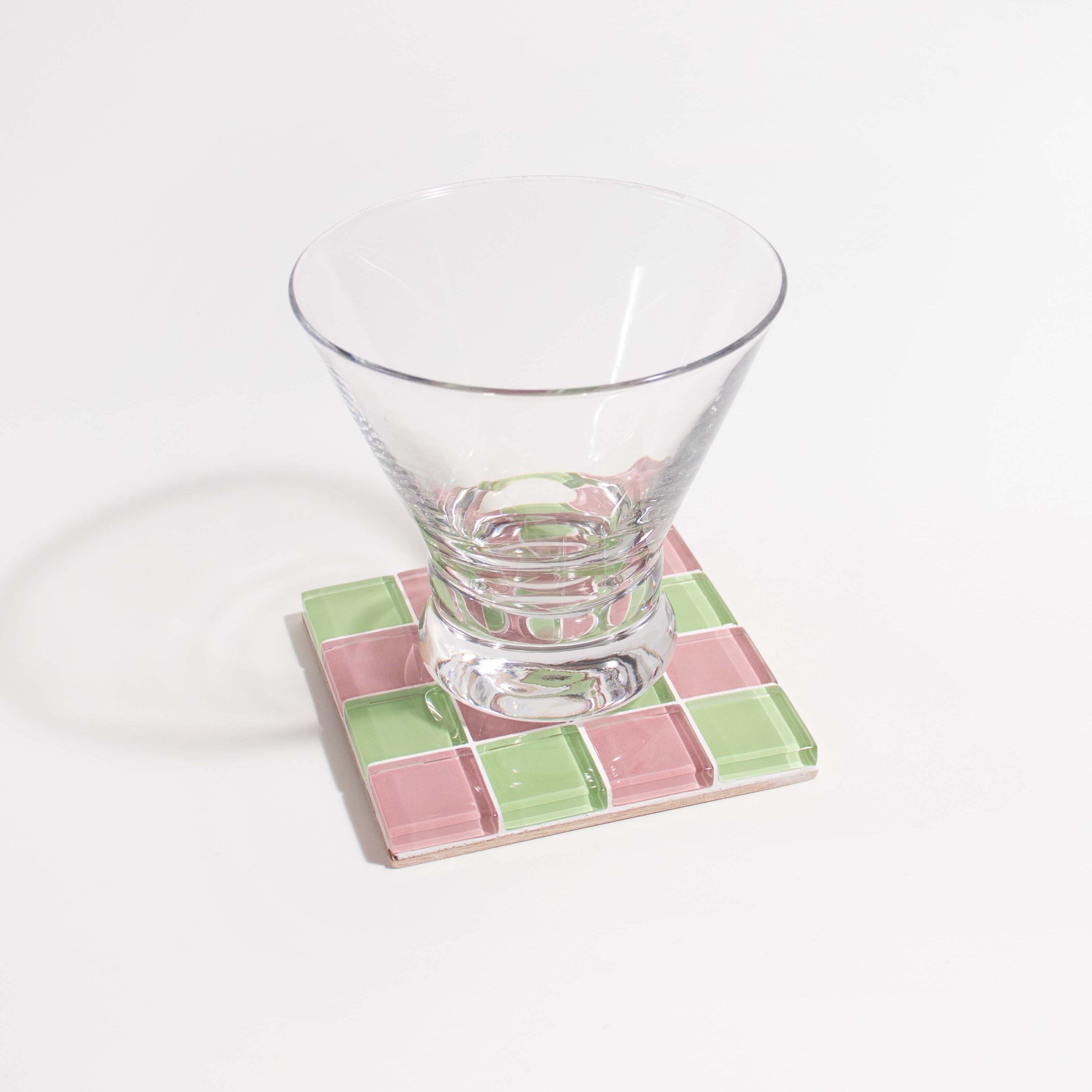 Glass Tile Coaster - Pink Guava by Subtle Art Studios