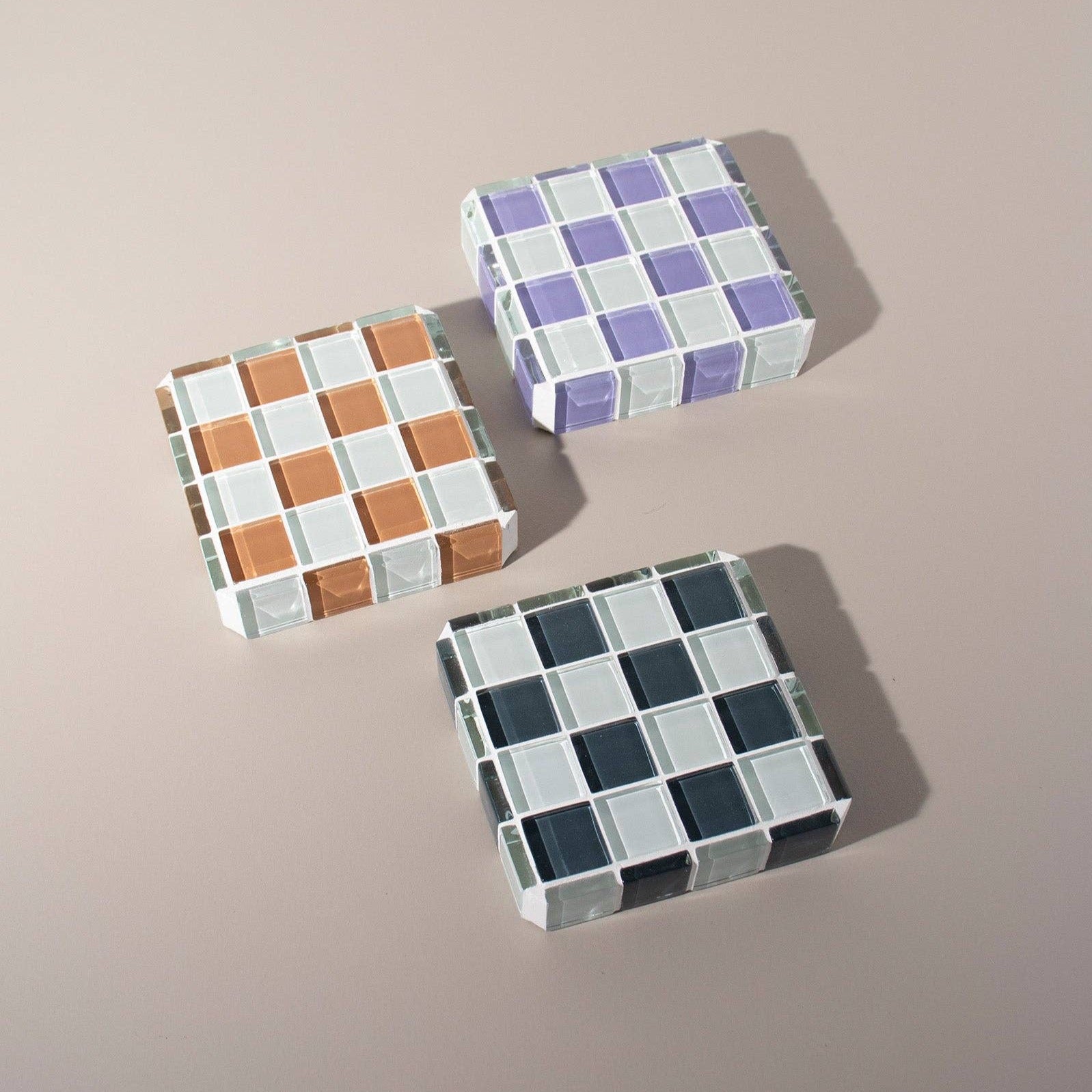 GLASS TILE CUBE - Caramel Macchiato by Subtle Art Studios