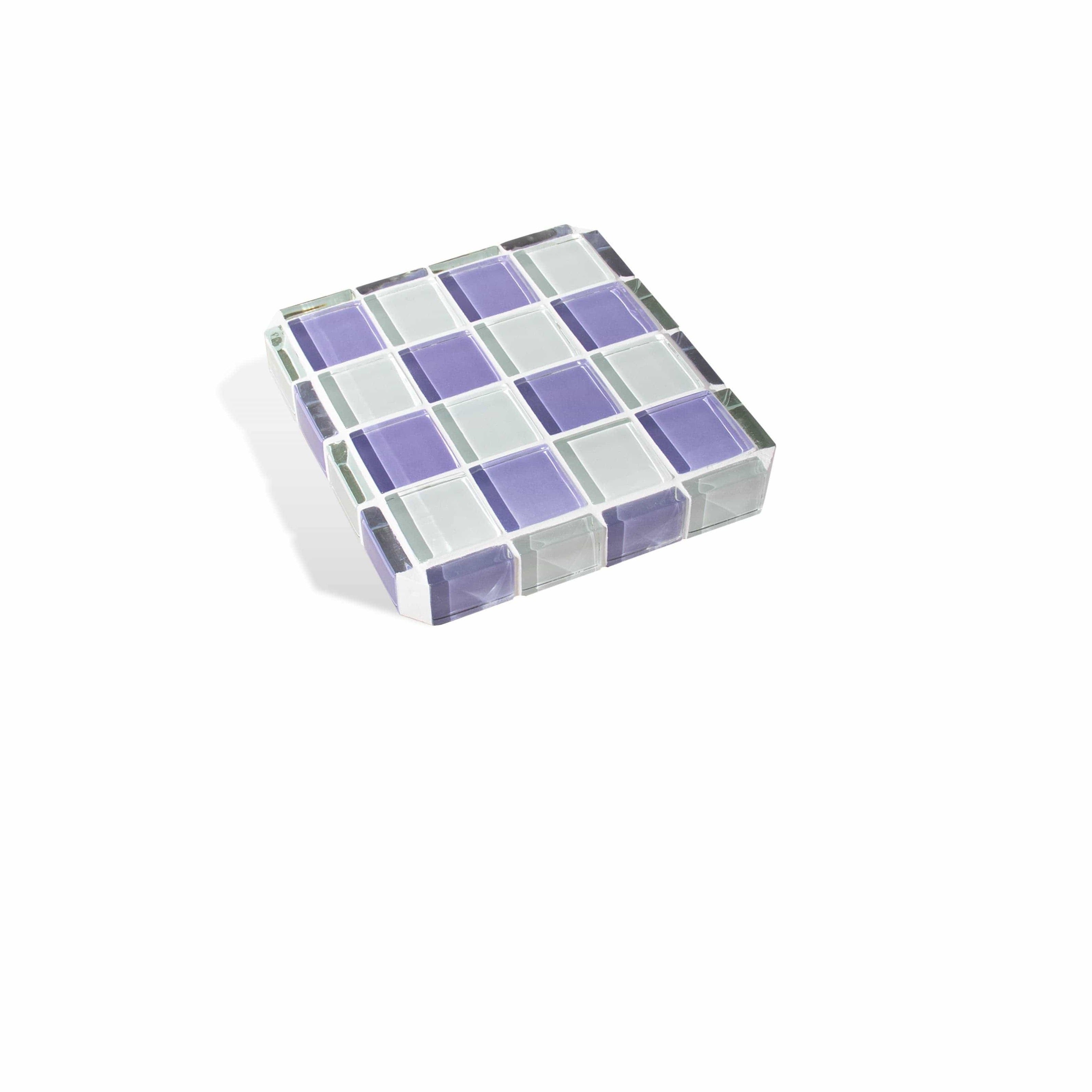 GLASS TILE CUBE - Lavender Latte by Subtle Art Studios