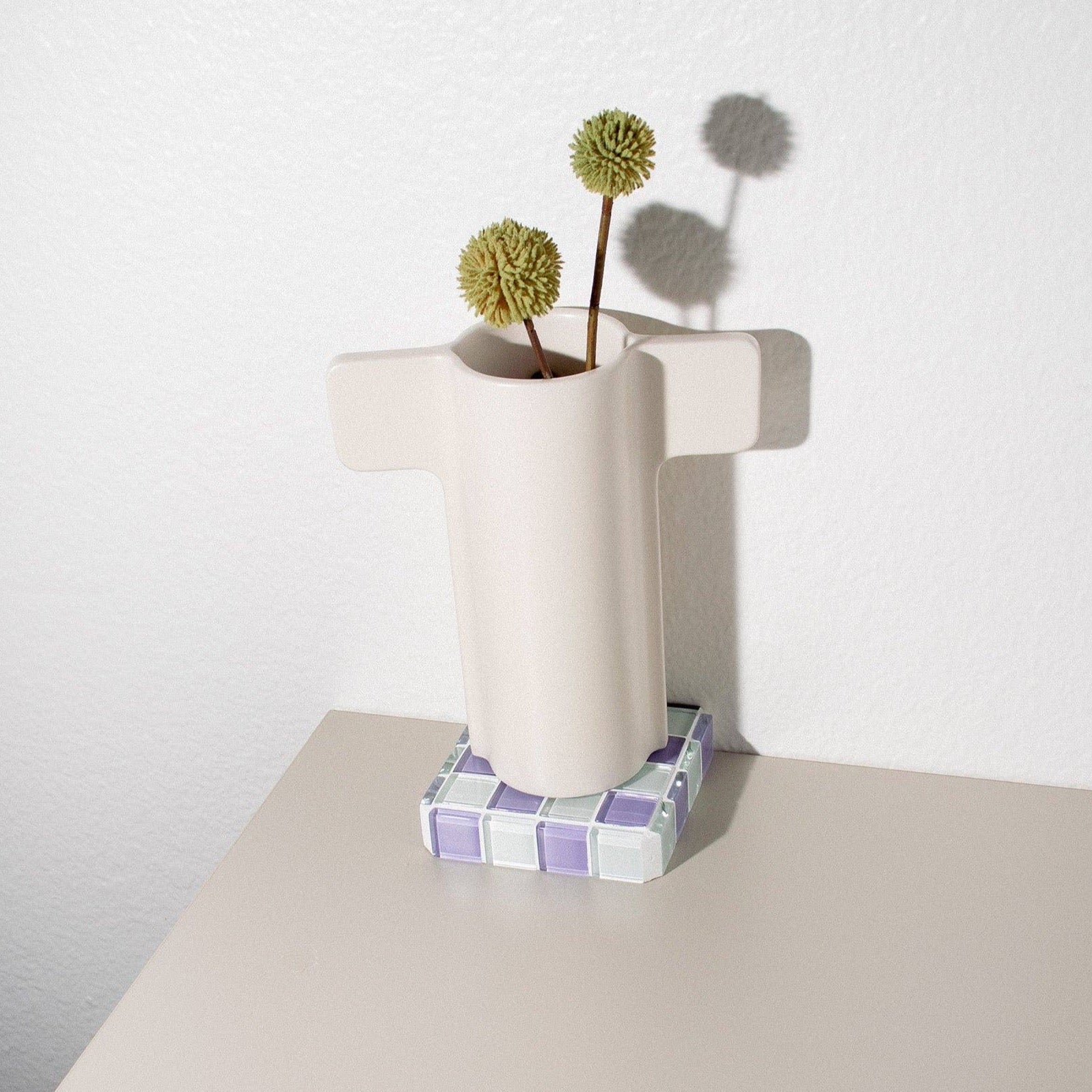 GLASS TILE CUBE - Lavender Latte by Subtle Art Studios