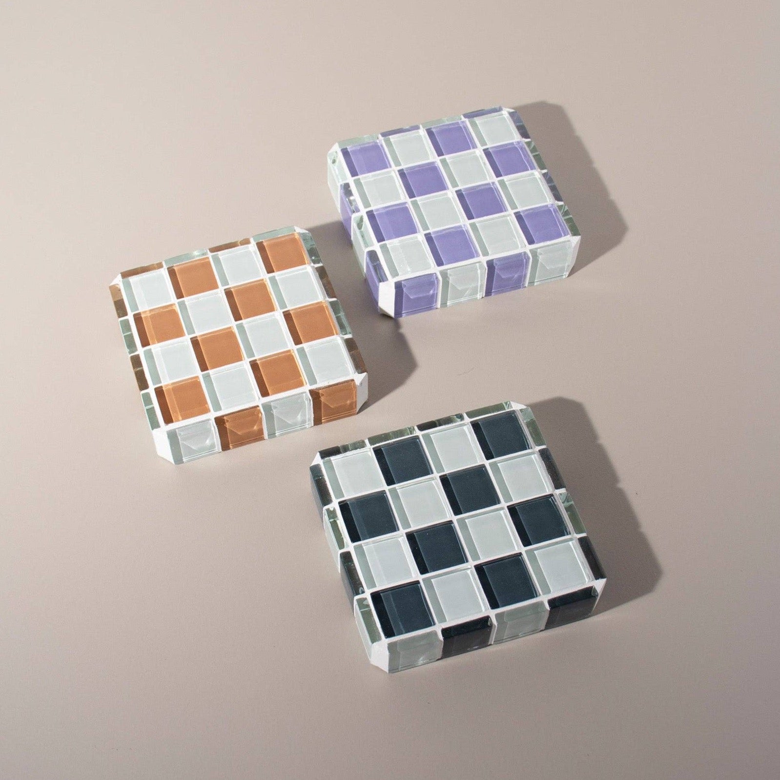 GLASS TILE CUBE - Lavender Latte by Subtle Art Studios