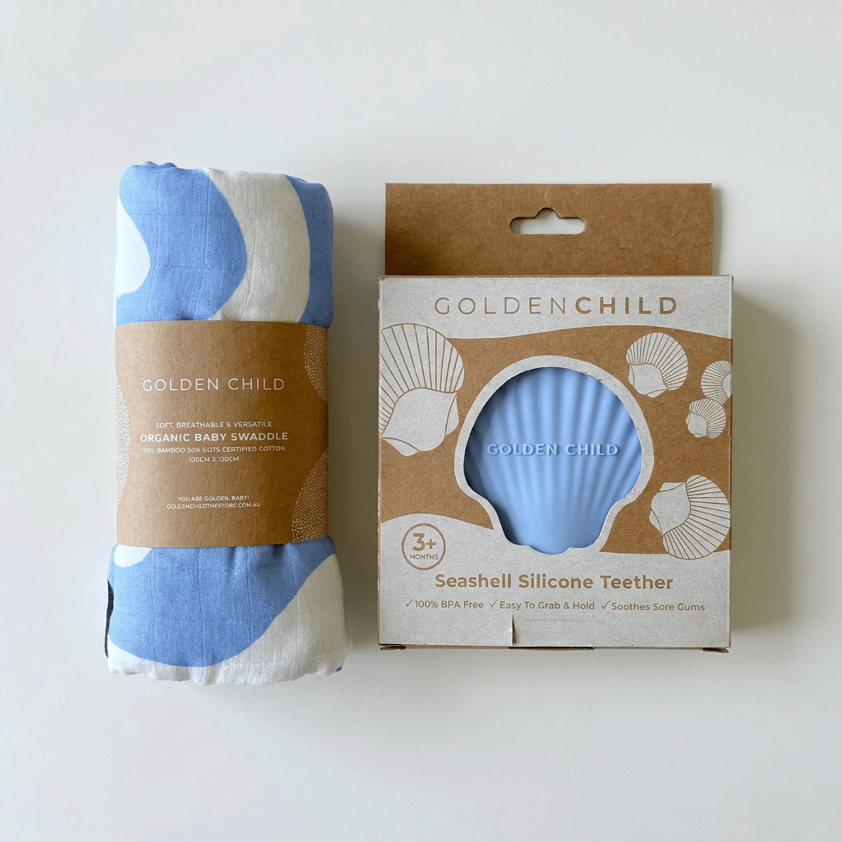 Golden Child Swaddle & Teether Baby Bundle by Golden Child