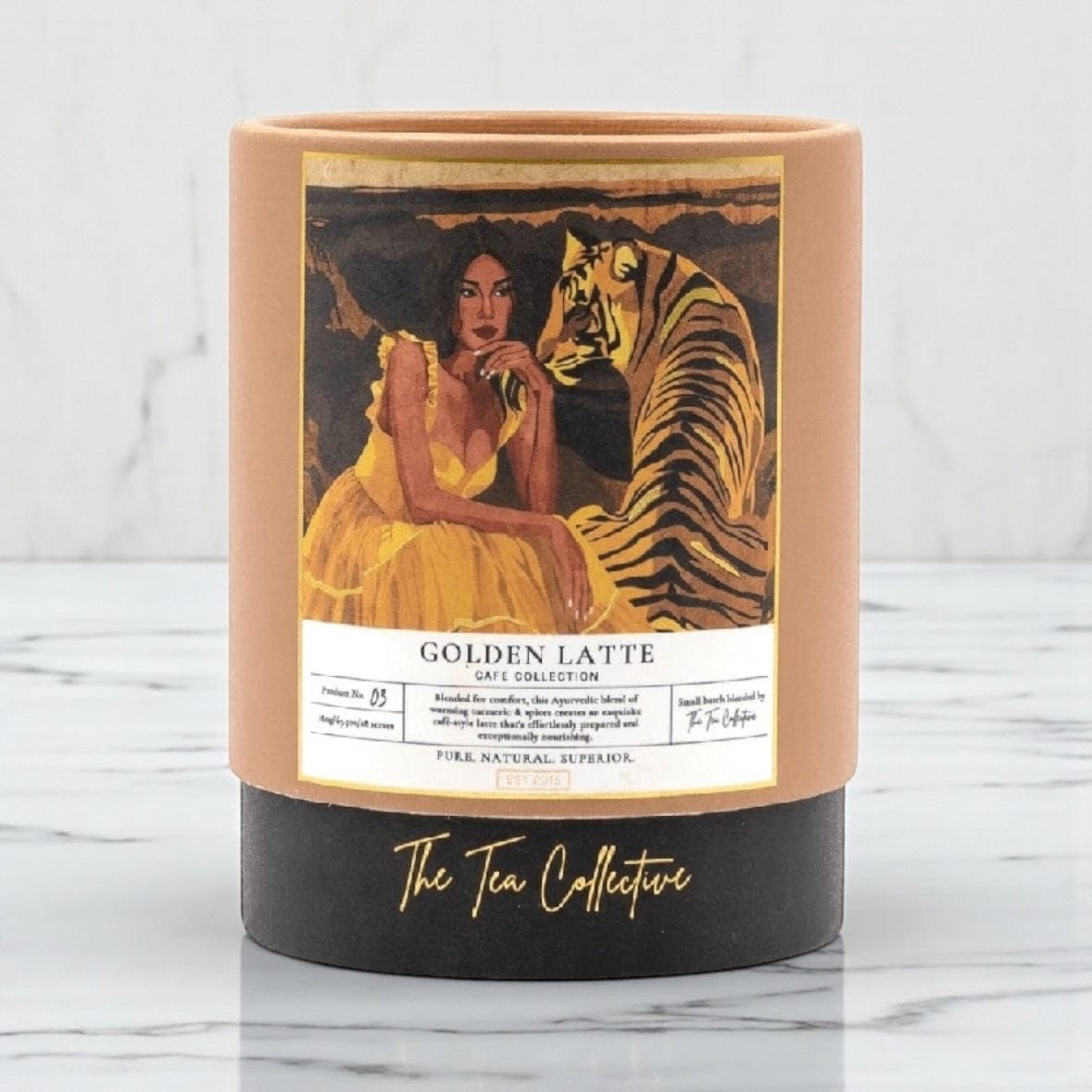 Golden Latte Powder in Boutique Cylinder by The Tea Collective