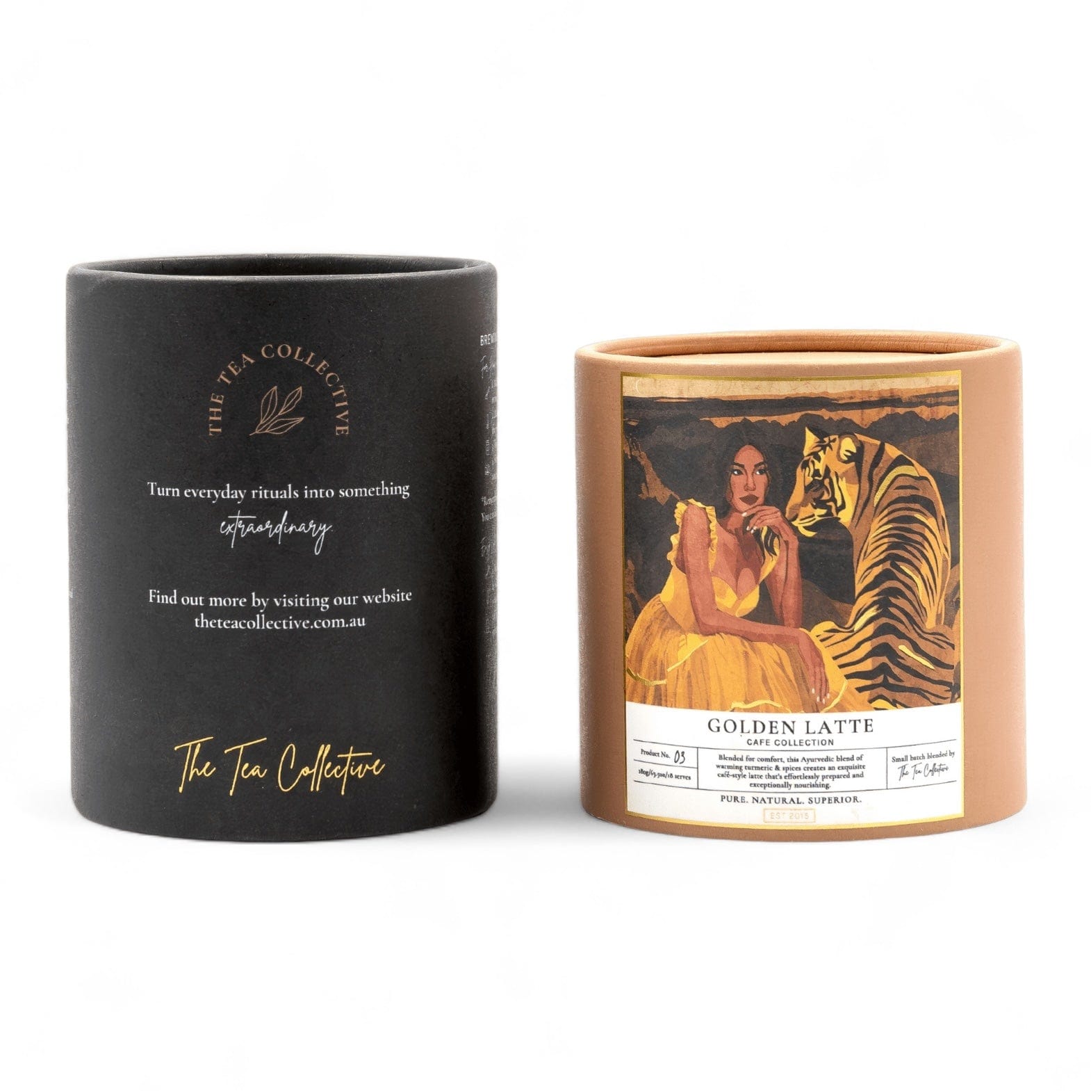 Golden Latte Powder in Boutique Cylinder by The Tea Collective