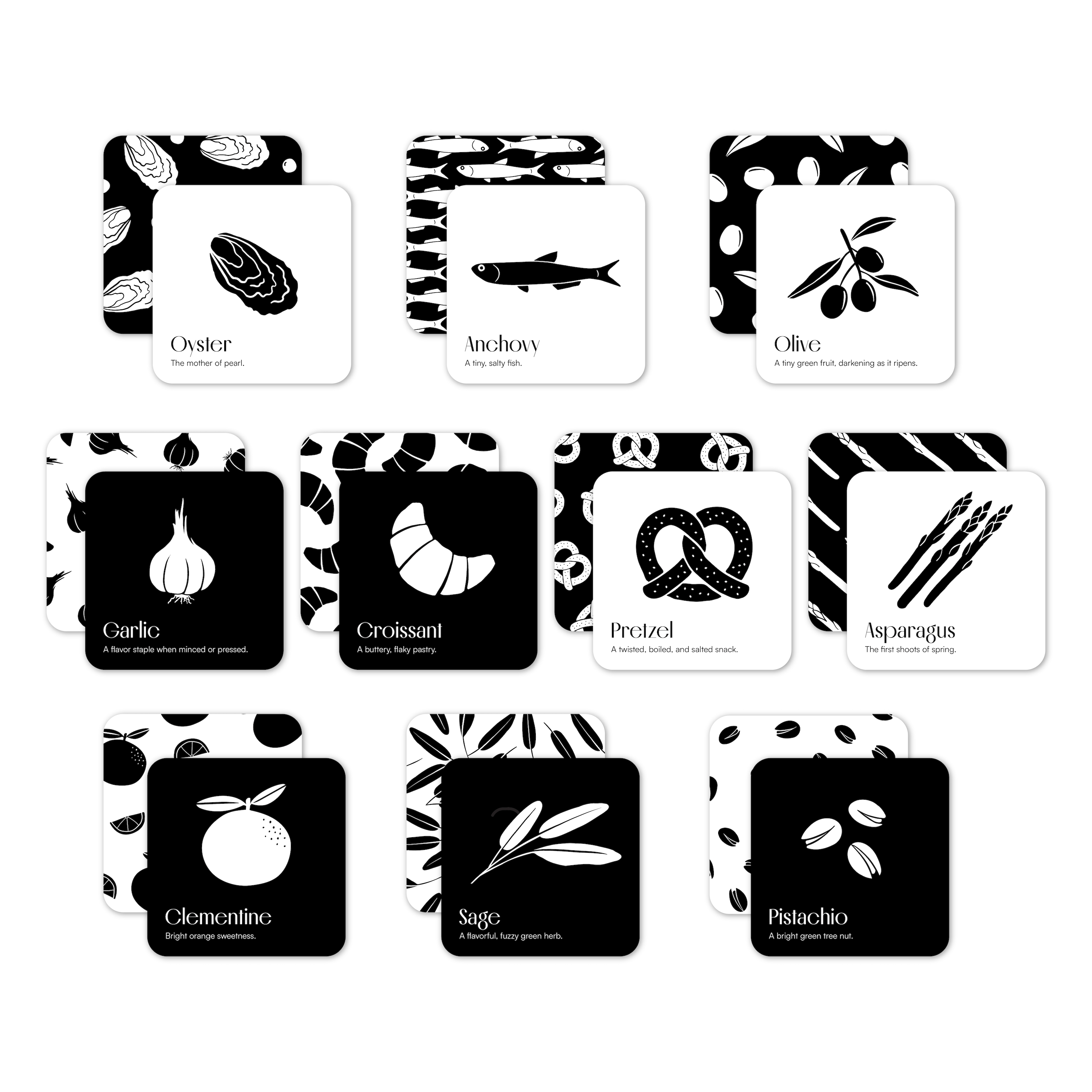 Gourmet for Baby High Contrast Art Cards by Chunky Deli