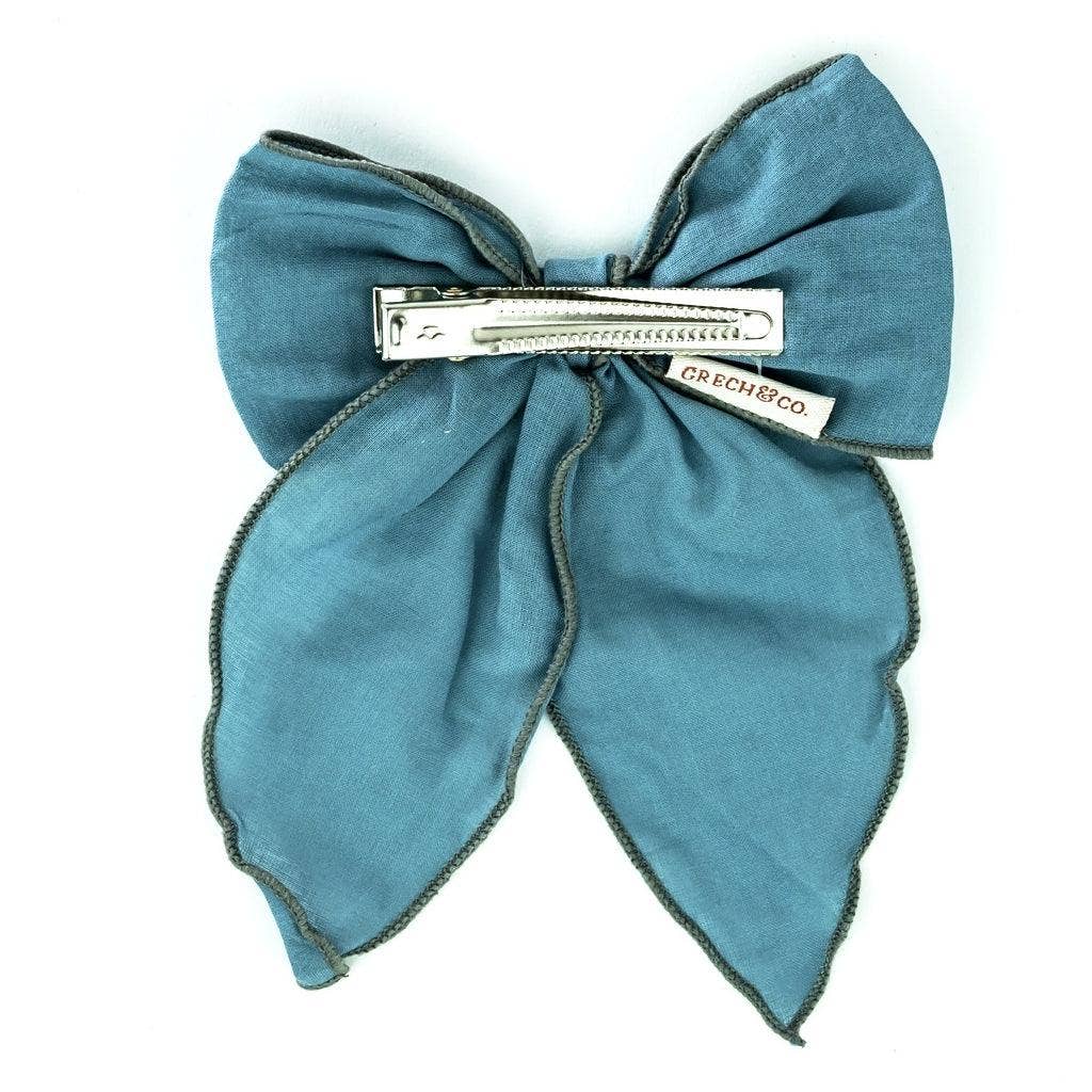 Grech & Co. Fable Hair Bow – Large Organic Cotton Clip | Patterned Retro Collection by Grech & Co.