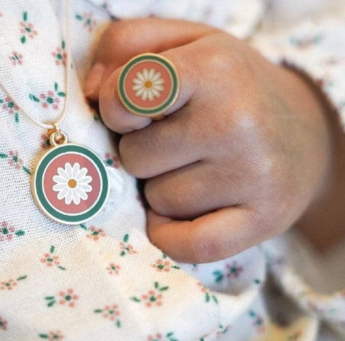 Grech & Co. Kids Enamel Rings – Boho Minimalist Collection (Set of 2) by Grech & Co.