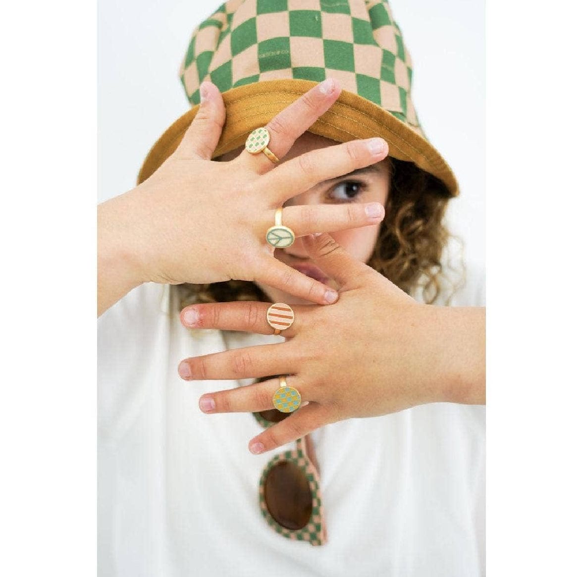 Grech & Co. Kids Enamel Rings – Boho Minimalist Collection (Set of 2) by Grech & Co.