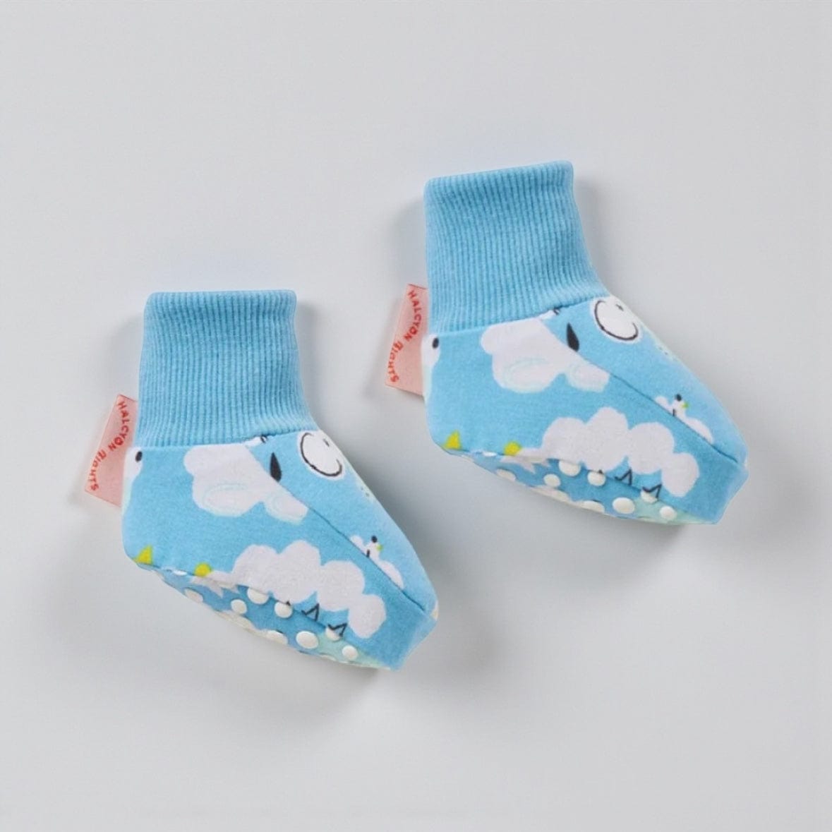 Halcyon Nights I Spy In The Sky Baby Booties by Halcyon Nights