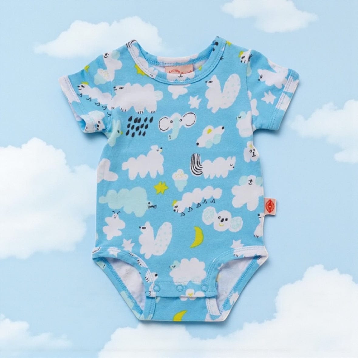 Halcyon Nights I Spy In The Sky Short Sleeve Baby Bodysuit 000 by Halcyon Nights