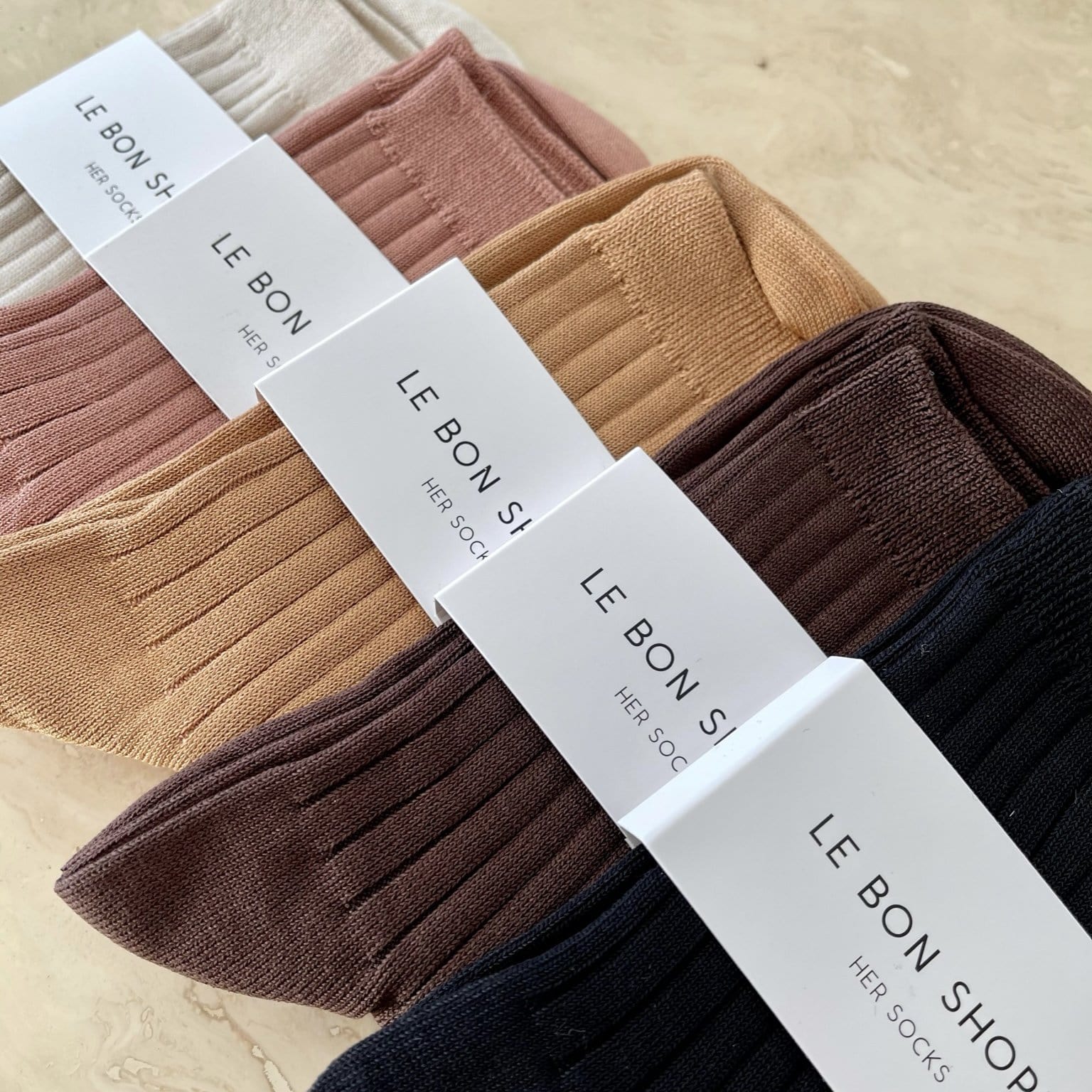 her socks - 7 colours NUDE PEACH by Le Bon Shoppe