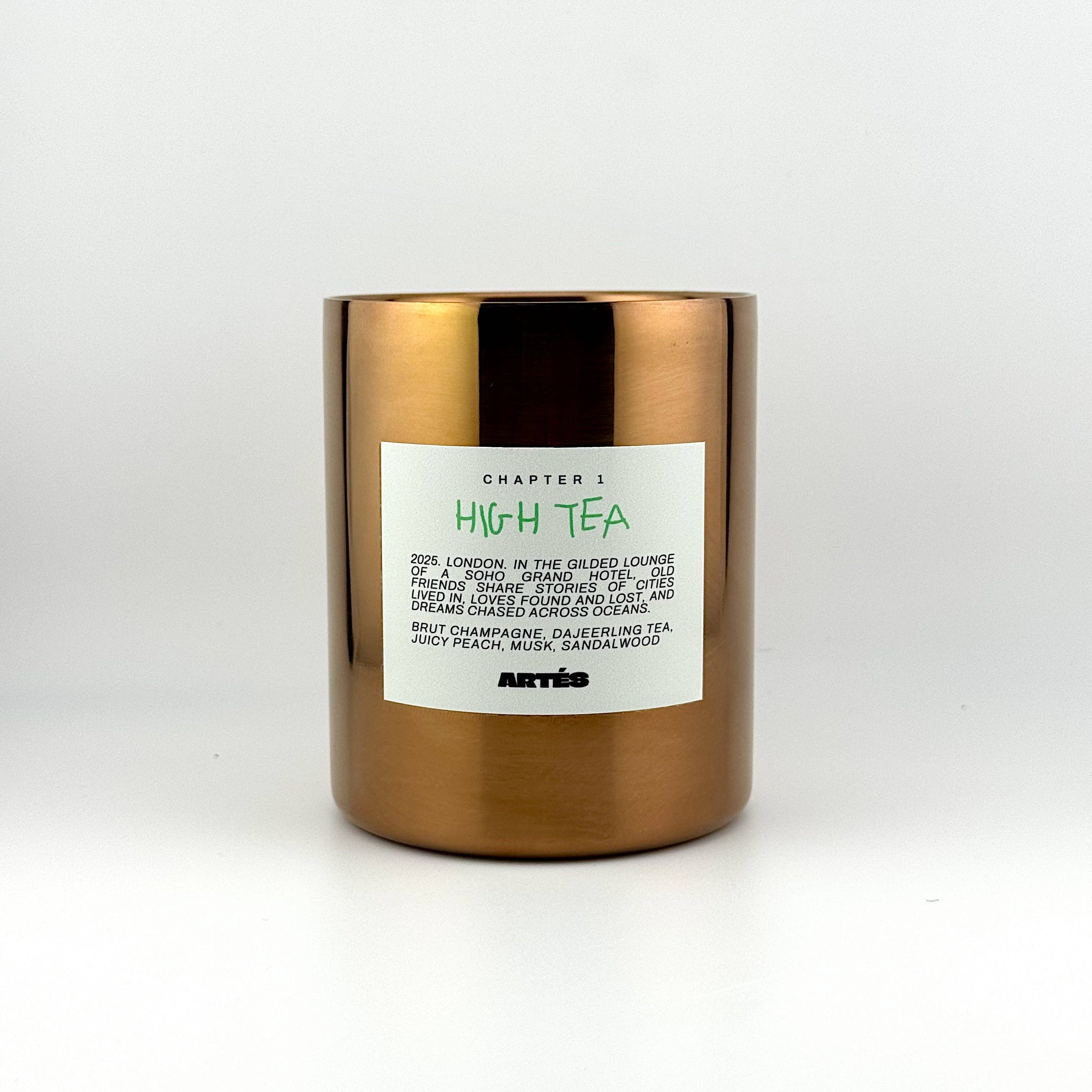 HIGH TEA Scented Bees Wax Candle - Chapters Collection Silver / 280G Chapters Candle by ARTES