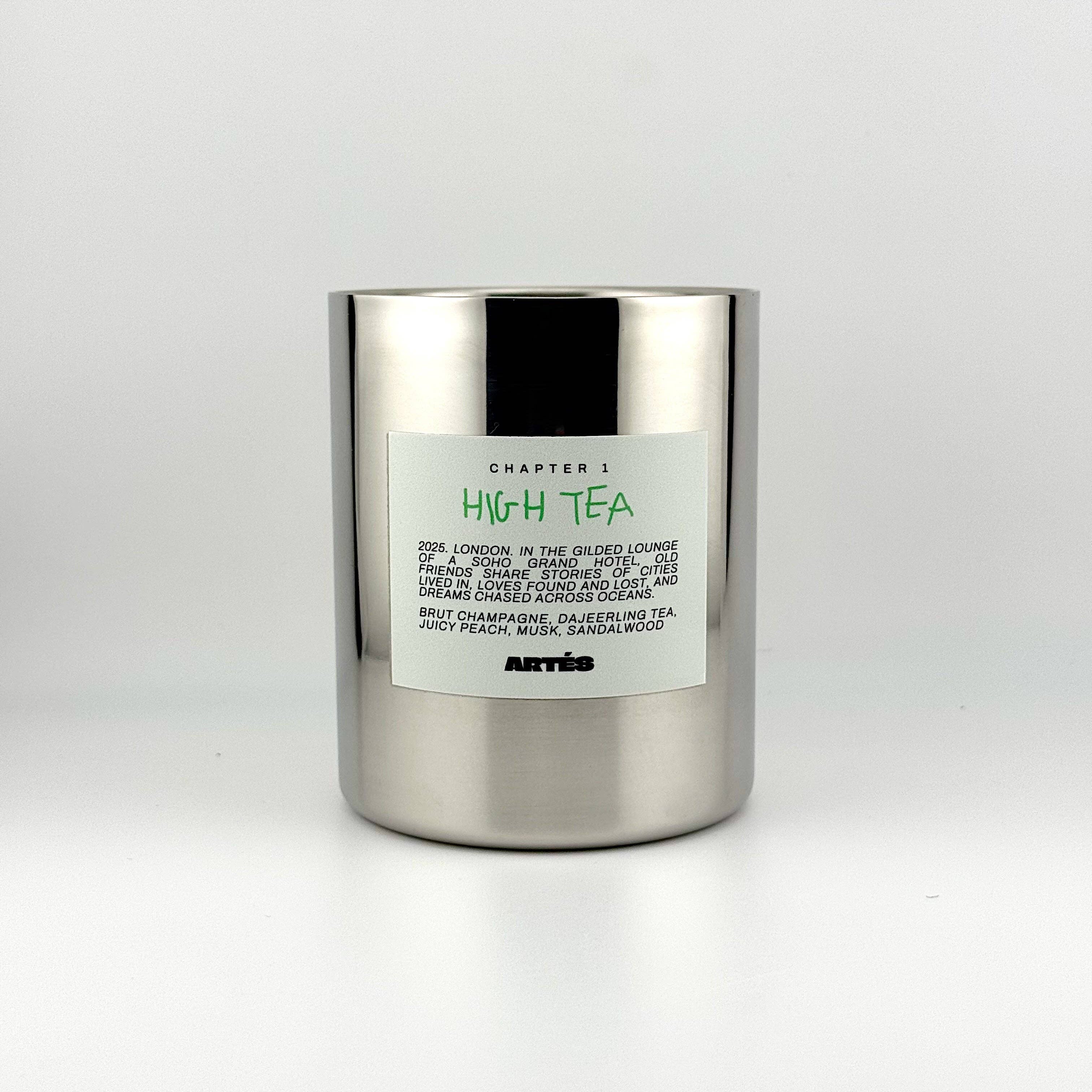 HIGH TEA Signature Scented Candle - Chapter I Silver / 280G Chapters Candle by ARTES