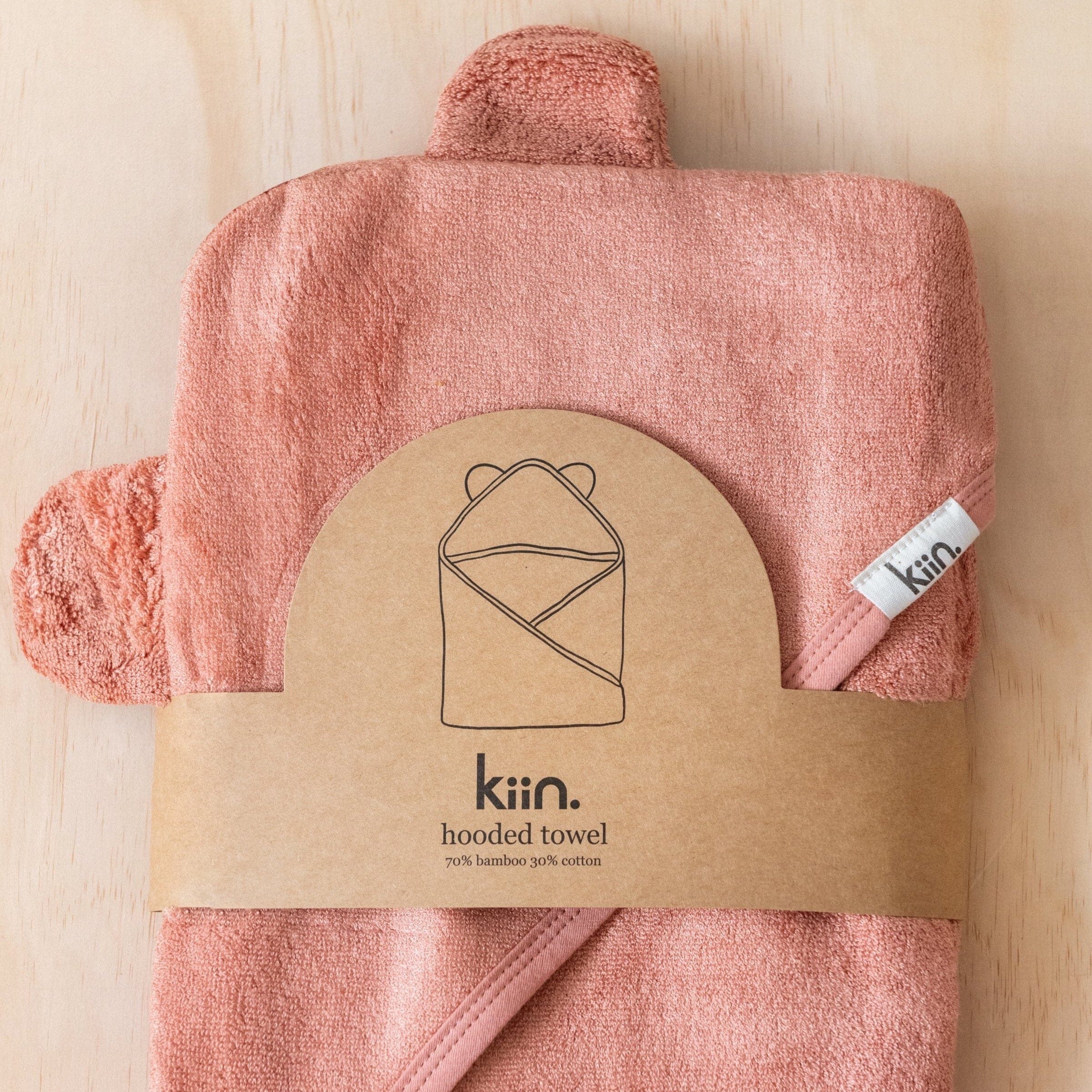hooded towel Blush by Kiin