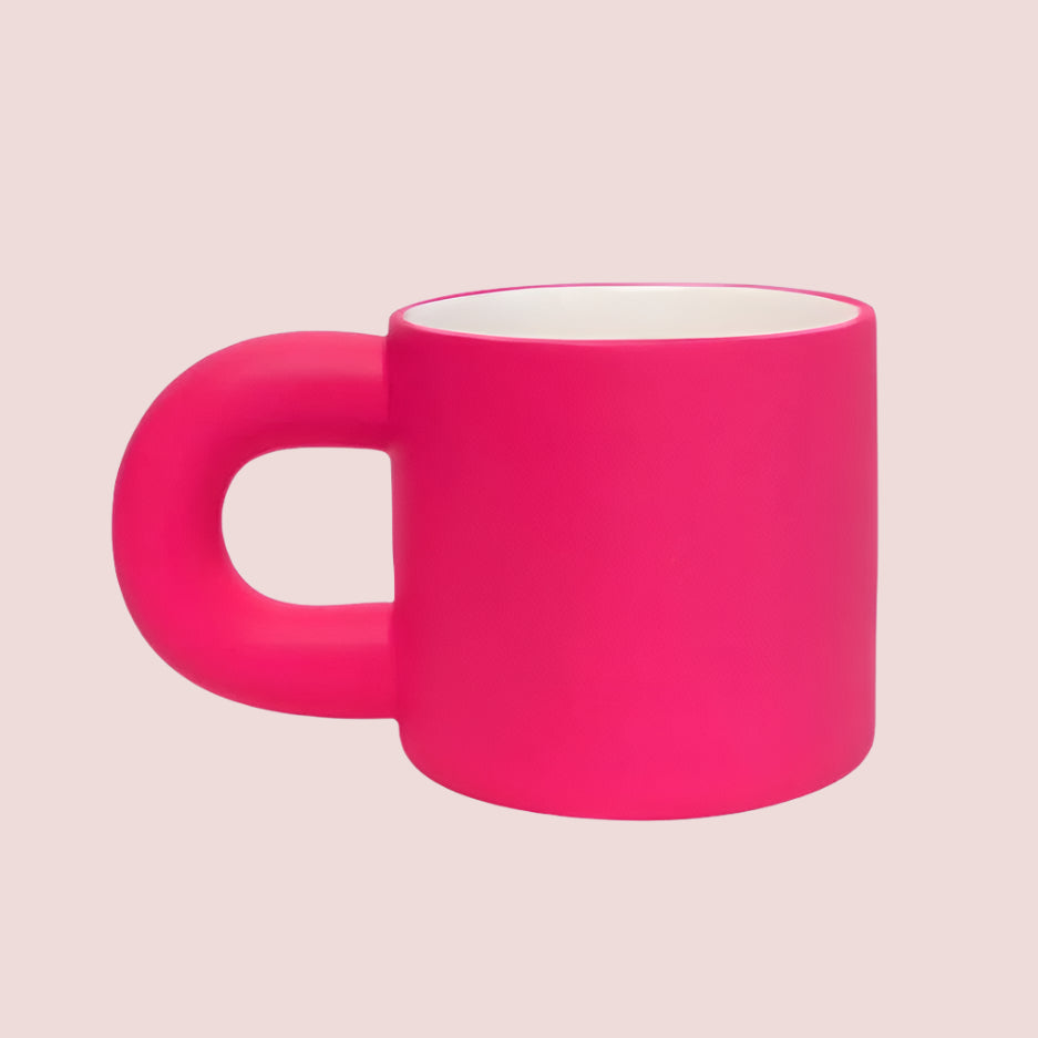 Hot Pink Ceramic Mug "Rose" by TUTU Home - Tableware & Decor