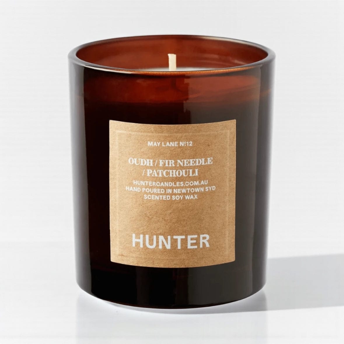 HUNTER May Lane Candle - Oudh + Fir Needle + Patchouli by Hunter