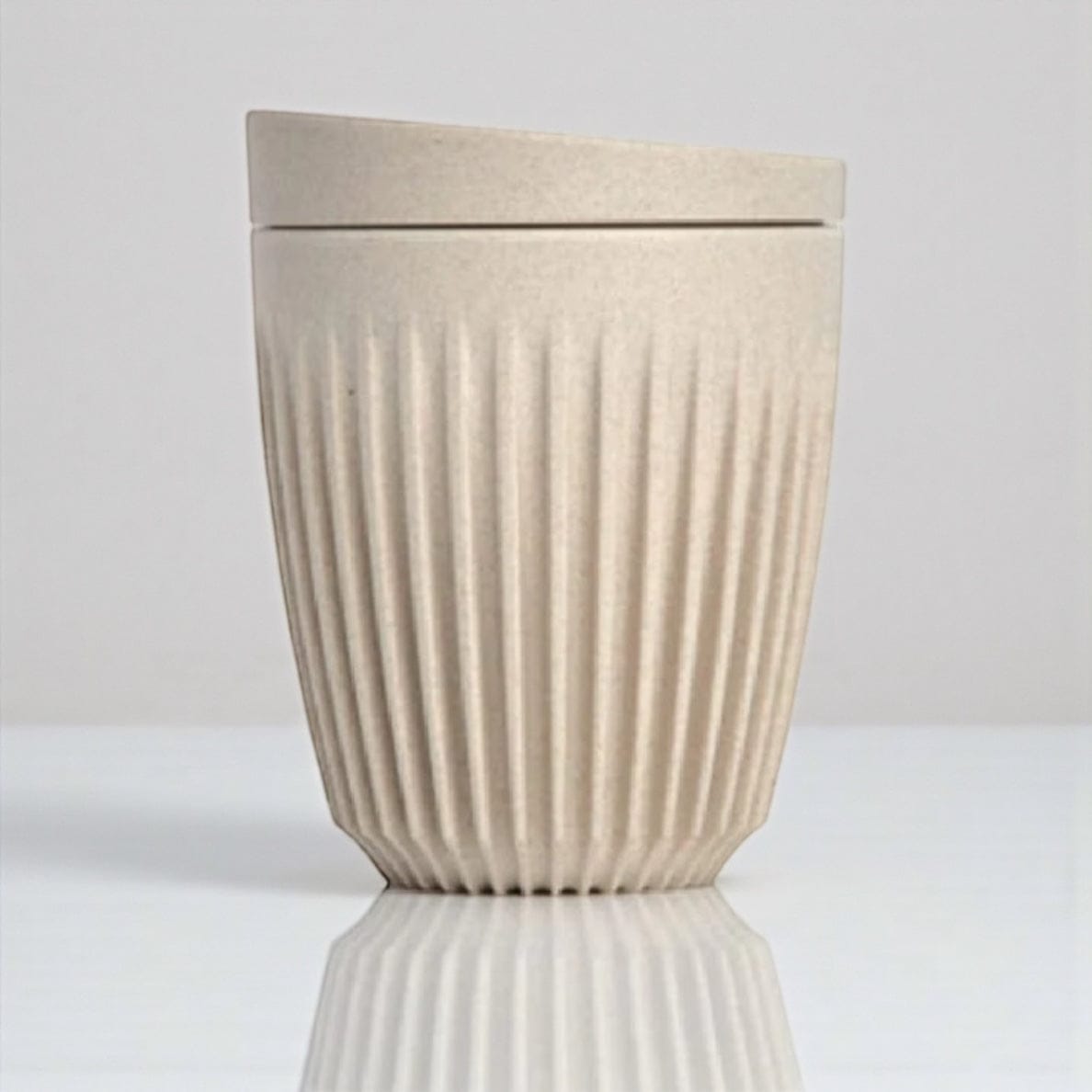 HuskeeOriginal 8oz Cup Sustainable, Award-Winning Reusable Coffee Cup Beige by Huskee