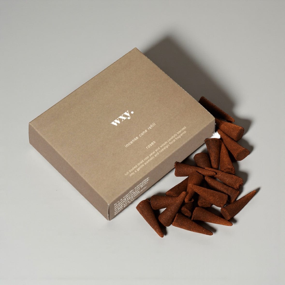 Incense Cone Refill Box of 20 - Obud + Santal + Roses + White Sage Roses by Wxy.
